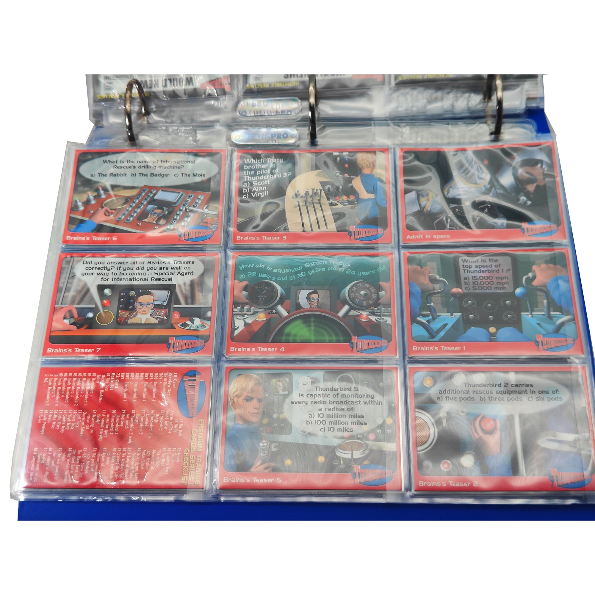 Thunderbirds Premium Trading Cards Binder & 114 Cards 2001 CardsInc
