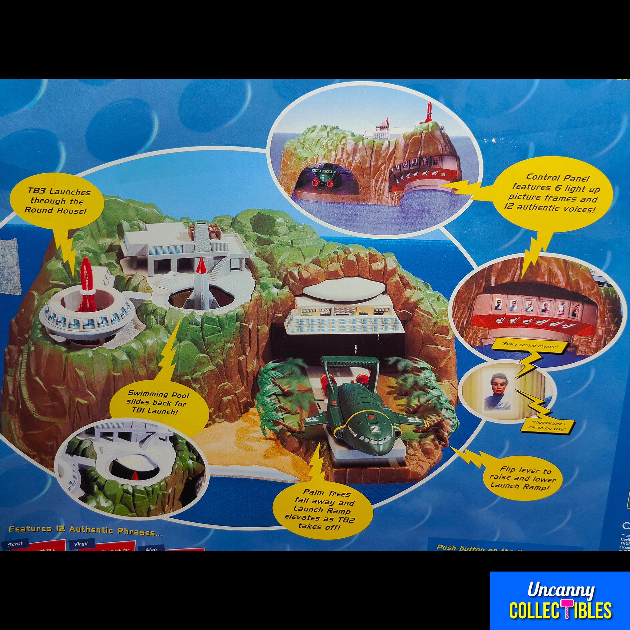 Thunderbirds Tracy Island Electronic Playset Vivid Imagination 2000 – Thunderbirds, Vivid Imaginations, 40 cm, 2000, pre-owned collector piece, Uncanny Collectibles Dublin Ireland