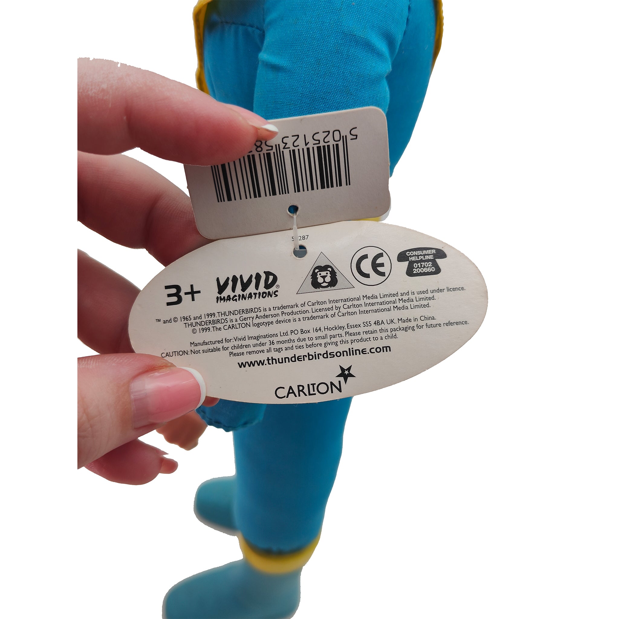 Thunderbirds Virgil Tracy Plush Figure Vivid Imaginations 1999 40 cm – Thunderbirds, Vivid Imaginations, 40 cm, 1999, pre-owned collector piece, Uncanny Collectibles Dublin Ireland