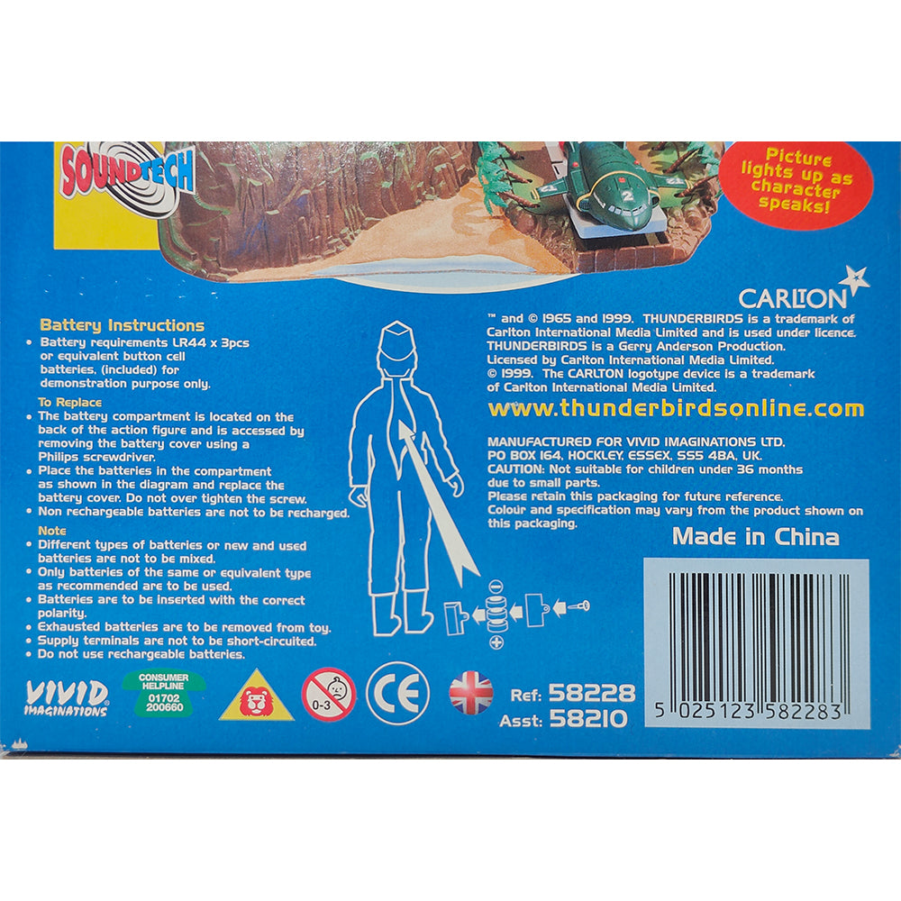 Thunderbirds Virgil Tracy 30 cm Talking Action Figure 1999 Vivid Gerry Anderson – Thundercats, Vivid Imaginations, 30 cm, 1999, pre-owned collector piece, Uncanny Collectibles Dublin Ireland