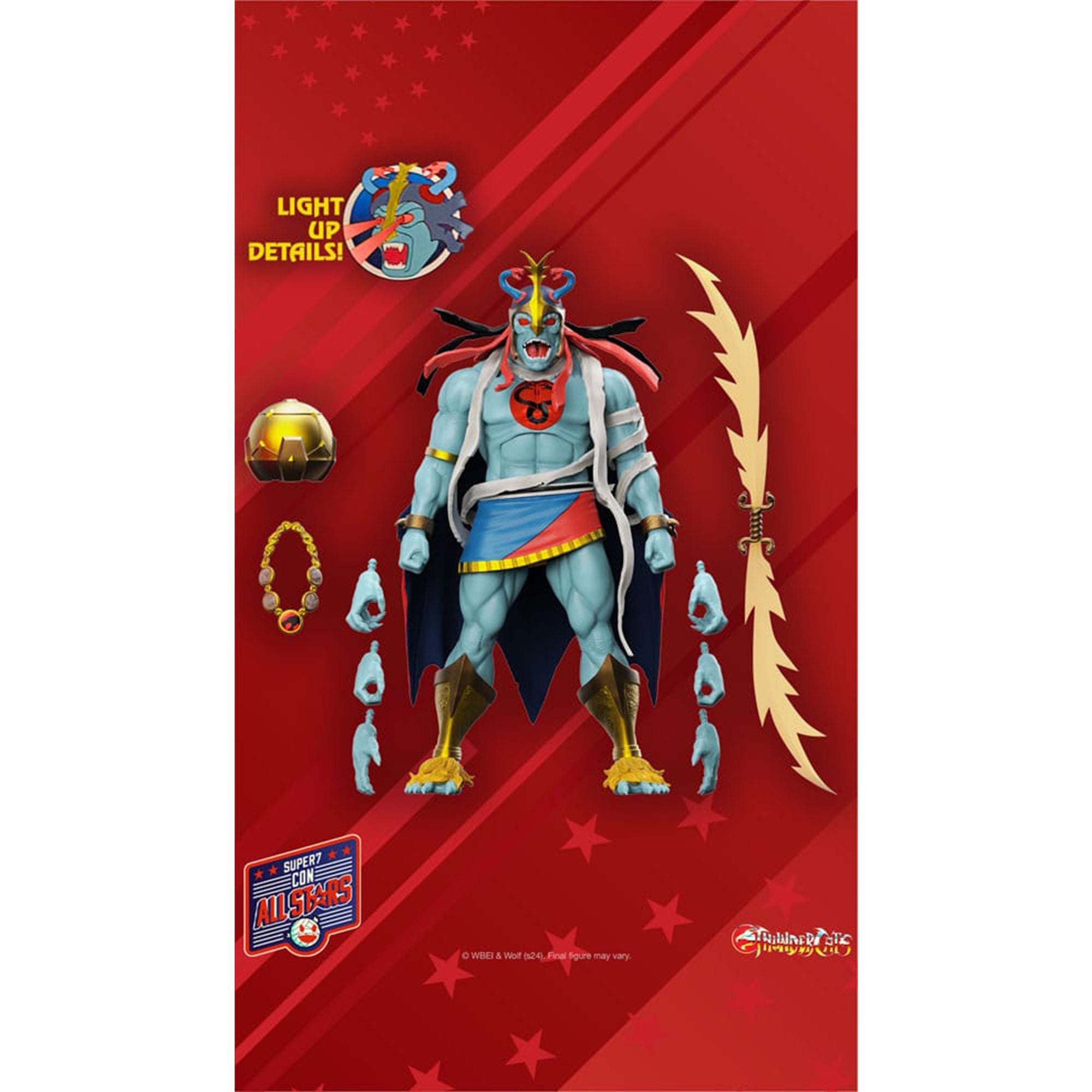 Thundercats Ultimates Mumm Ra the Ever Living LED Eyes  Action Figure Super7 2025 20cm