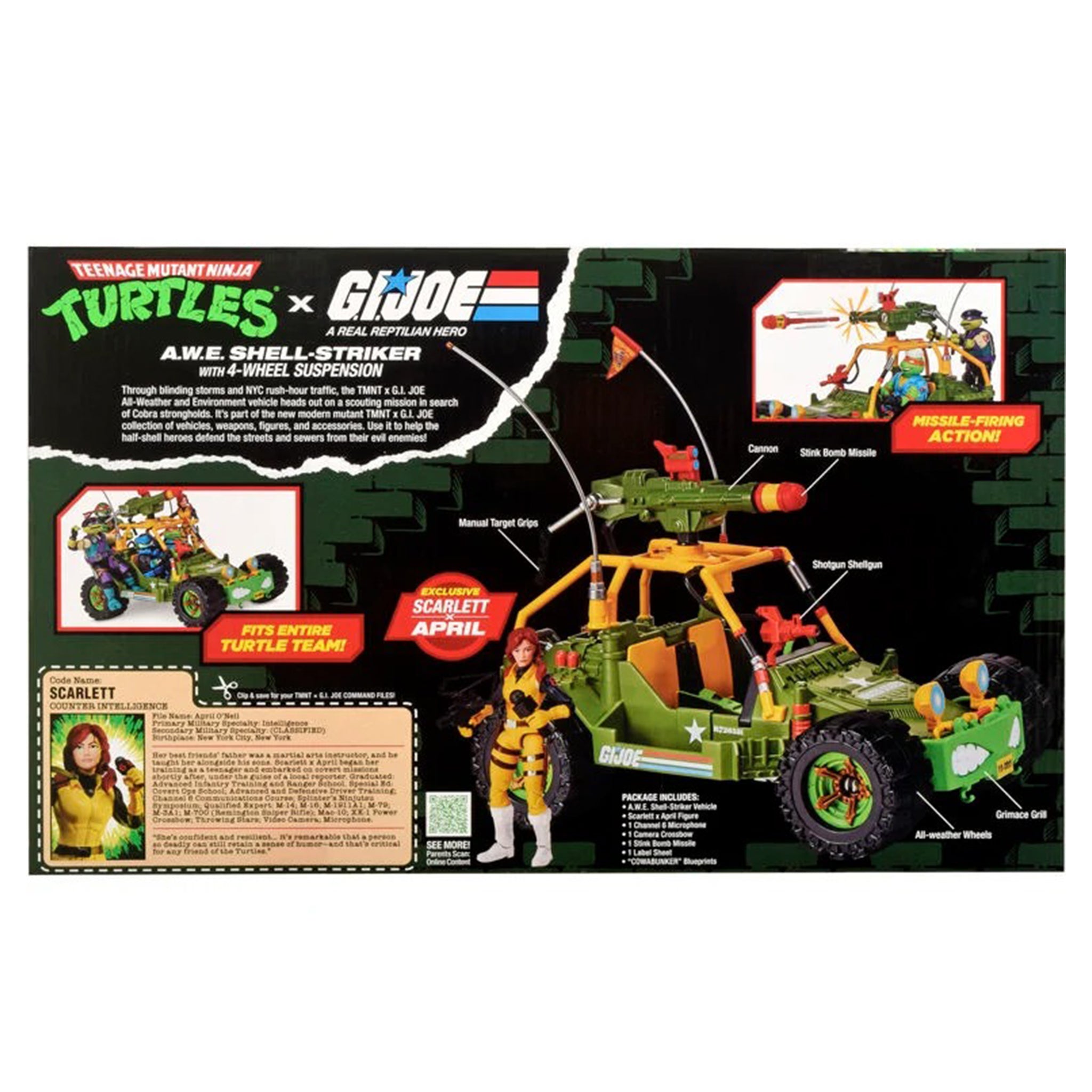 TMNT x GI Joe AWE Shell-Striker April O'Neil as Scarlett Playmates Vehicle