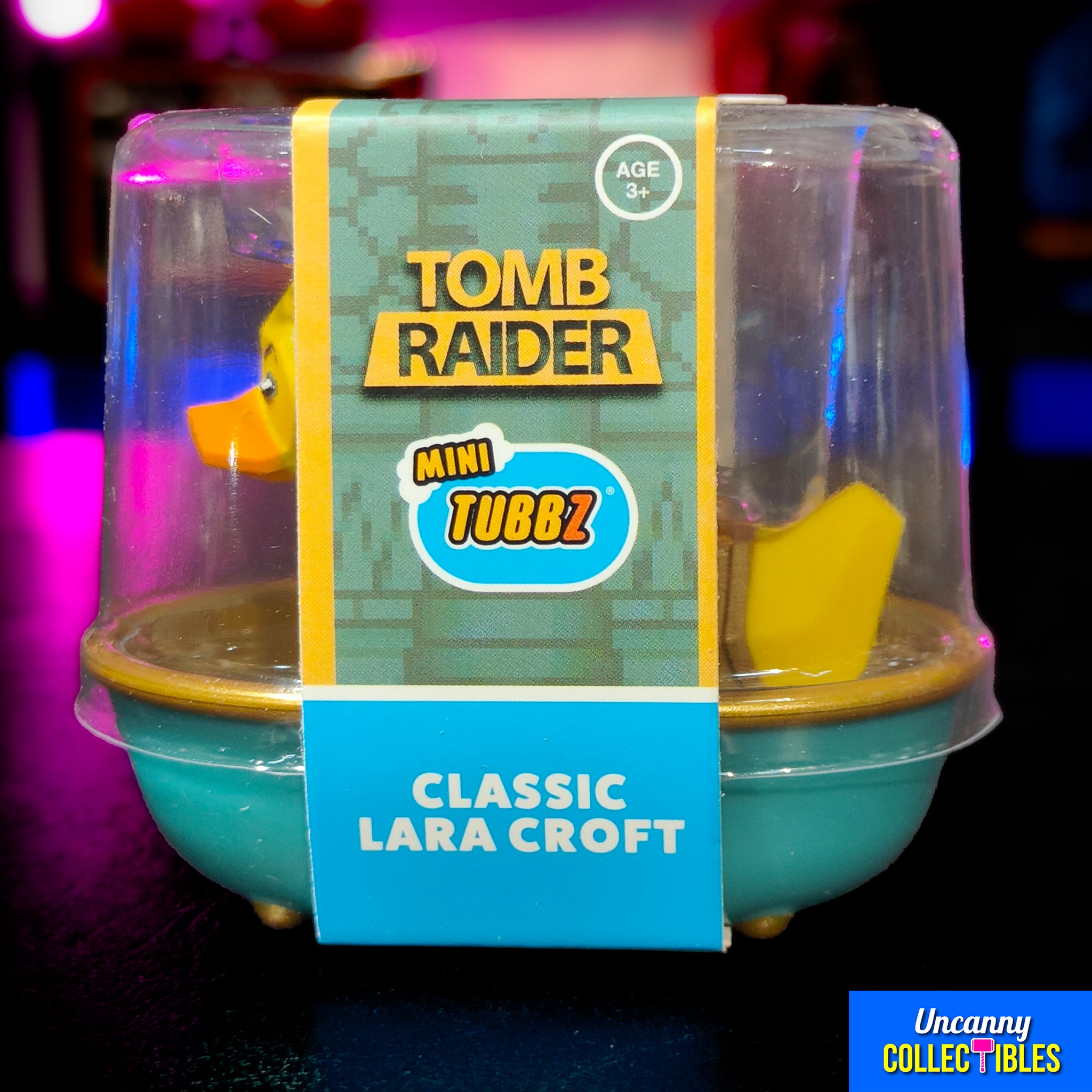 Tomb Raider Lara Croft  Mini Tubbz Cosplaying Duck Collectible 5cm – Video Game Characters, Numskull, 5 cm, brand new collector item, Uncanny Collectibles Dublin Ireland