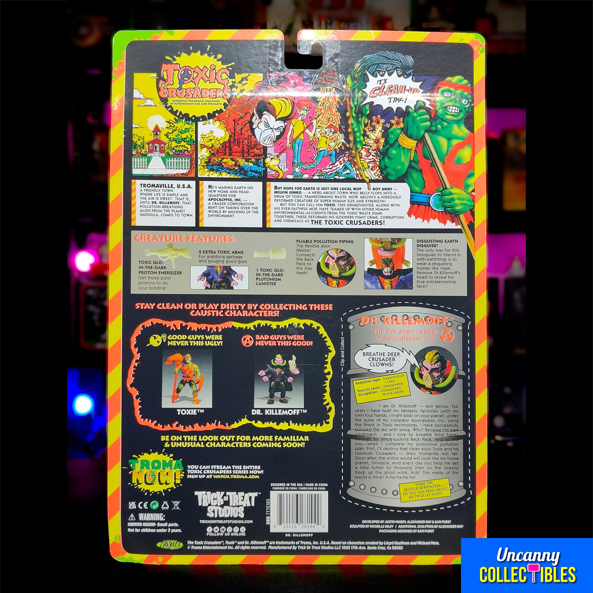 Toxic Crusaders Dr Killemoff Trick Or Treat Studios Action Figure 13cm – Toxic Crusaders, Trick or Treat Studios, 13 cm, 2024, brand new collector item, Uncanny Collectibles Dublin Ireland