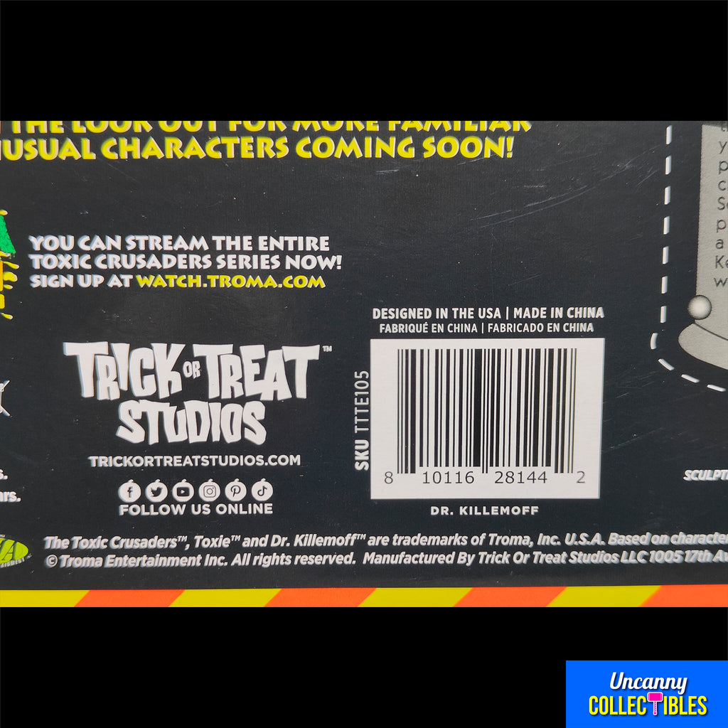 Toxic Crusaders Dr Killemoff Trick Or Treat Studios Action Figure 13cm – Toxic Crusaders, Trick or Treat Studios, 13 cm, 2024, brand new collector item, Uncanny Collectibles Dublin Ireland