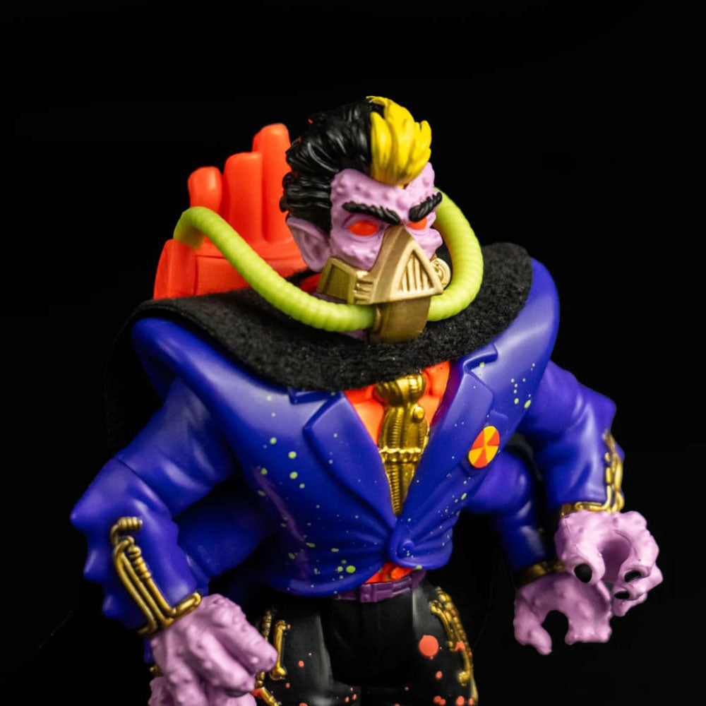 Toxic Crusaders Dr Killemoff action figure by Trick or Treat Studios, 13cm tall, with removable disguise and Smogulan alien face reveal