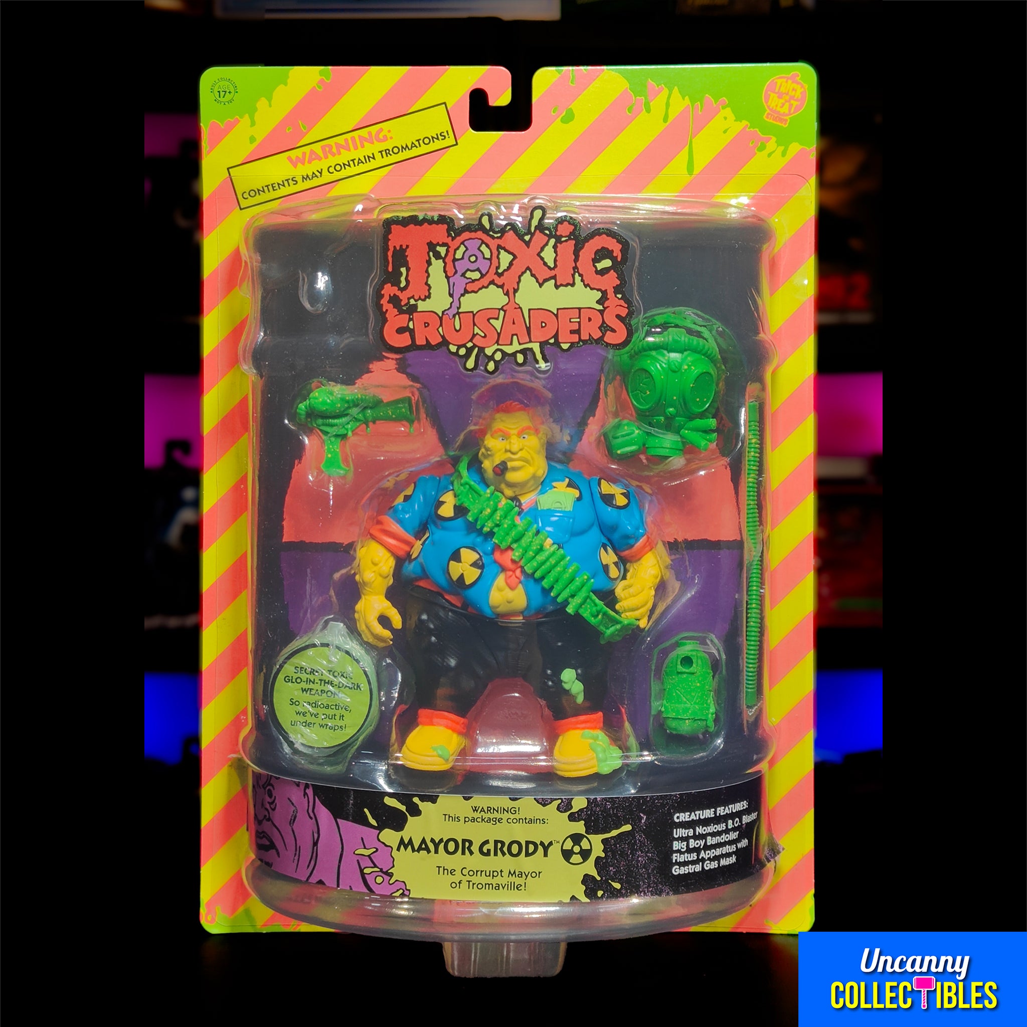 Toxic Crusaders Mayor Grody Trick Or Treat Studios Action Figure – Toxic Crusaders, Trick or Treat Studios, 13 cm, brand new collector item, Uncanny Collectibles Dublin Ireland
