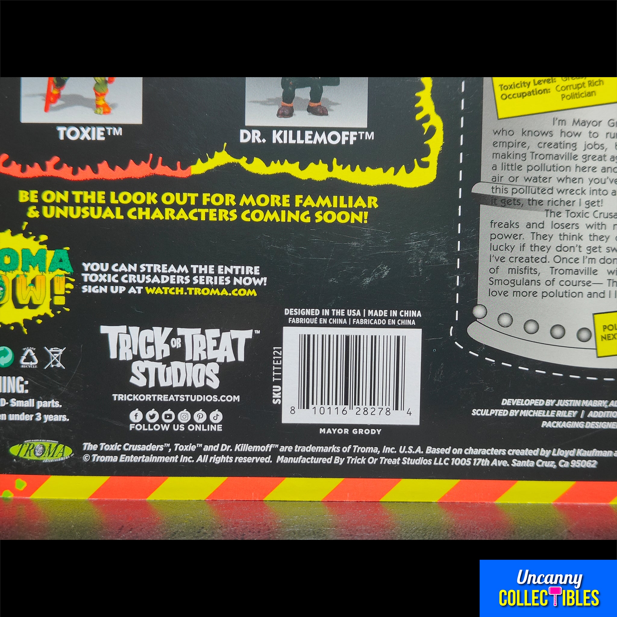 Toxic Crusaders Mayor Grody Trick Or Treat Studios Action Figure – Toxic Crusaders, Trick or Treat Studios, 13 cm, brand new collector item, Uncanny Collectibles Dublin Ireland