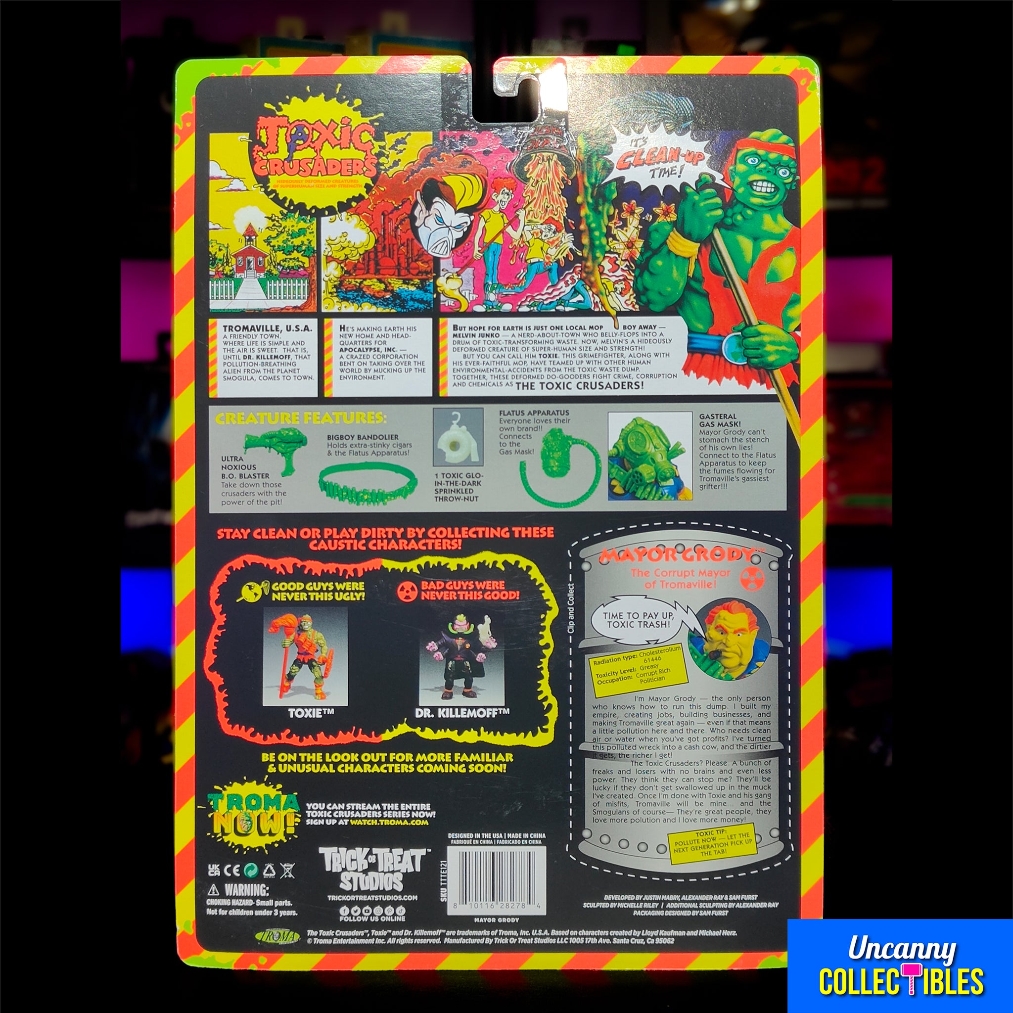 Toxic Crusaders Mayor Grody Trick Or Treat Studios Action Figure