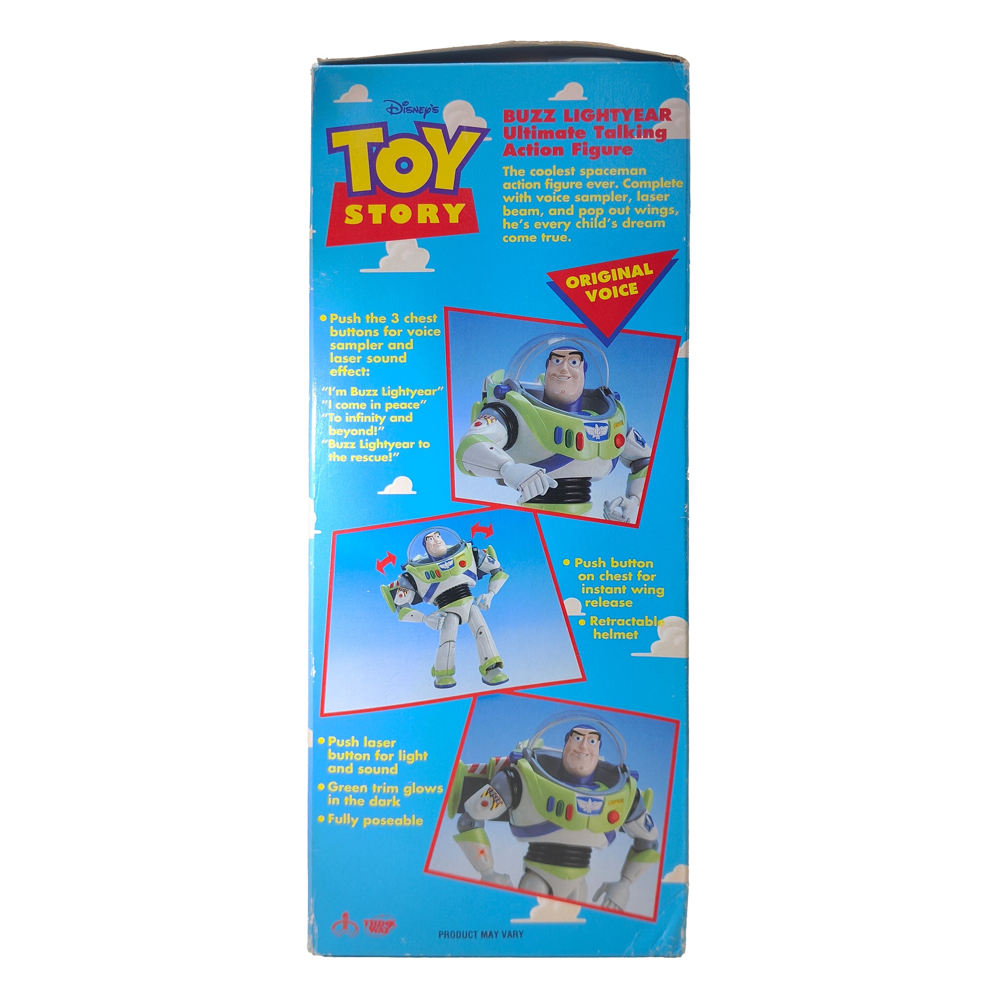 Toy Story Buzz Lightyear Ultimate Talking Thinkway Toys Action Figure 1995 30cm – Movie Icons & Heroes, Thinkway Toys, 30 cm, 1995, pre-owned collector piece, Uncanny Collectibles Dublin Ireland