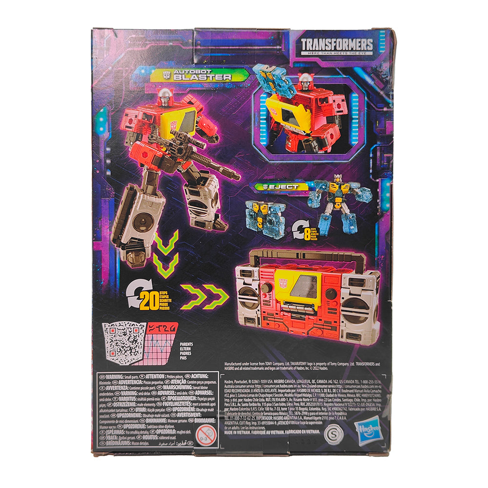 Transformers Legacy Autobot Blaster and Eject Voyager Class Action Figure Hasbro 2022 – Transformers, Hasbro, 18 cm, 2022, pre-owned collector piece, Uncanny Collectibles Dublin Ireland