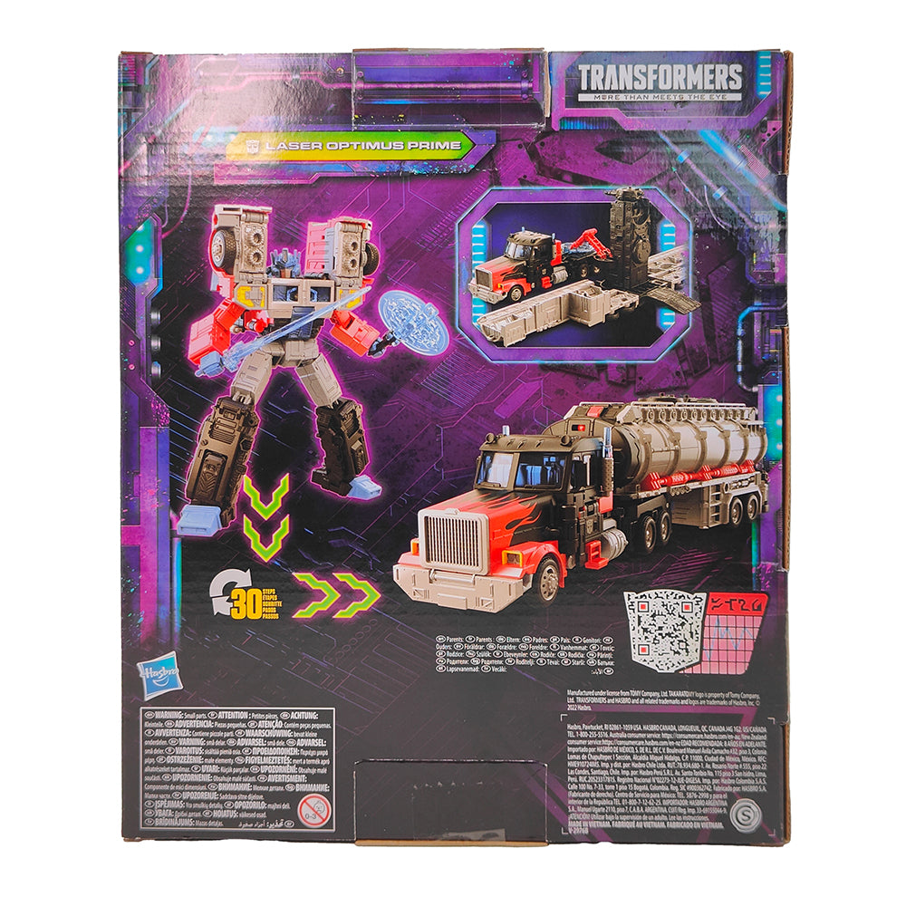 Transformers Legacy Laser Optimus Prime G2 Leader Class Action Figure Hasbro 2022 – Transformers, Hasbro, 22 cm, 2022, pre-owned collector piece, Uncanny Collectibles Dublin Ireland