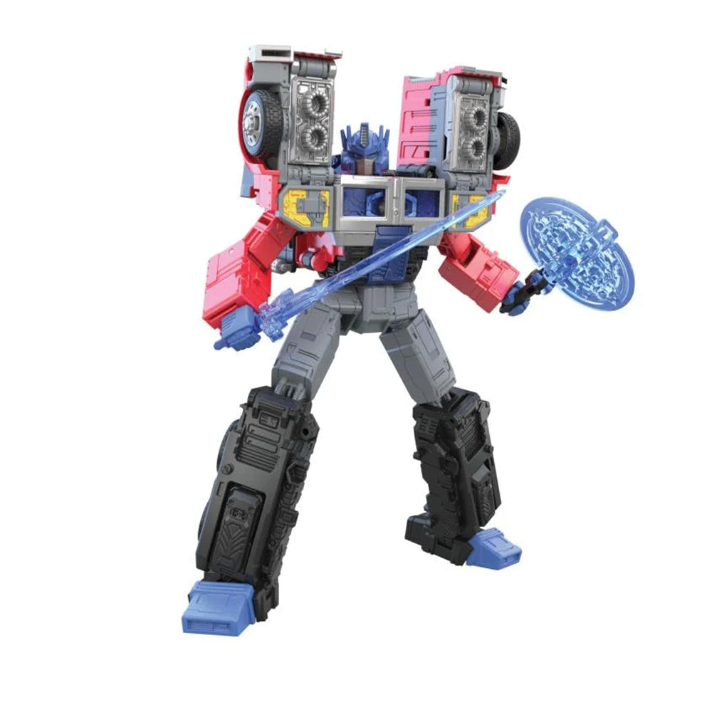 Transformers Legacy Laser Optimus Prime G2 Leader Class Action Figure Hasbro 2022 – Transformers, Hasbro, 22 cm, 2022, pre-owned collector piece, Uncanny Collectibles Dublin Ireland