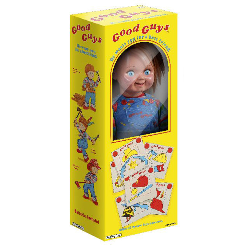 Childs Play Good Guy Chucky Trick Or Treat Studios Life Sized 1:1 Scale Doll – Child's Play, Trick or Treat Studios, 74 cm, 2023, brand new collector item, Uncanny Collectibles Dublin Ireland
