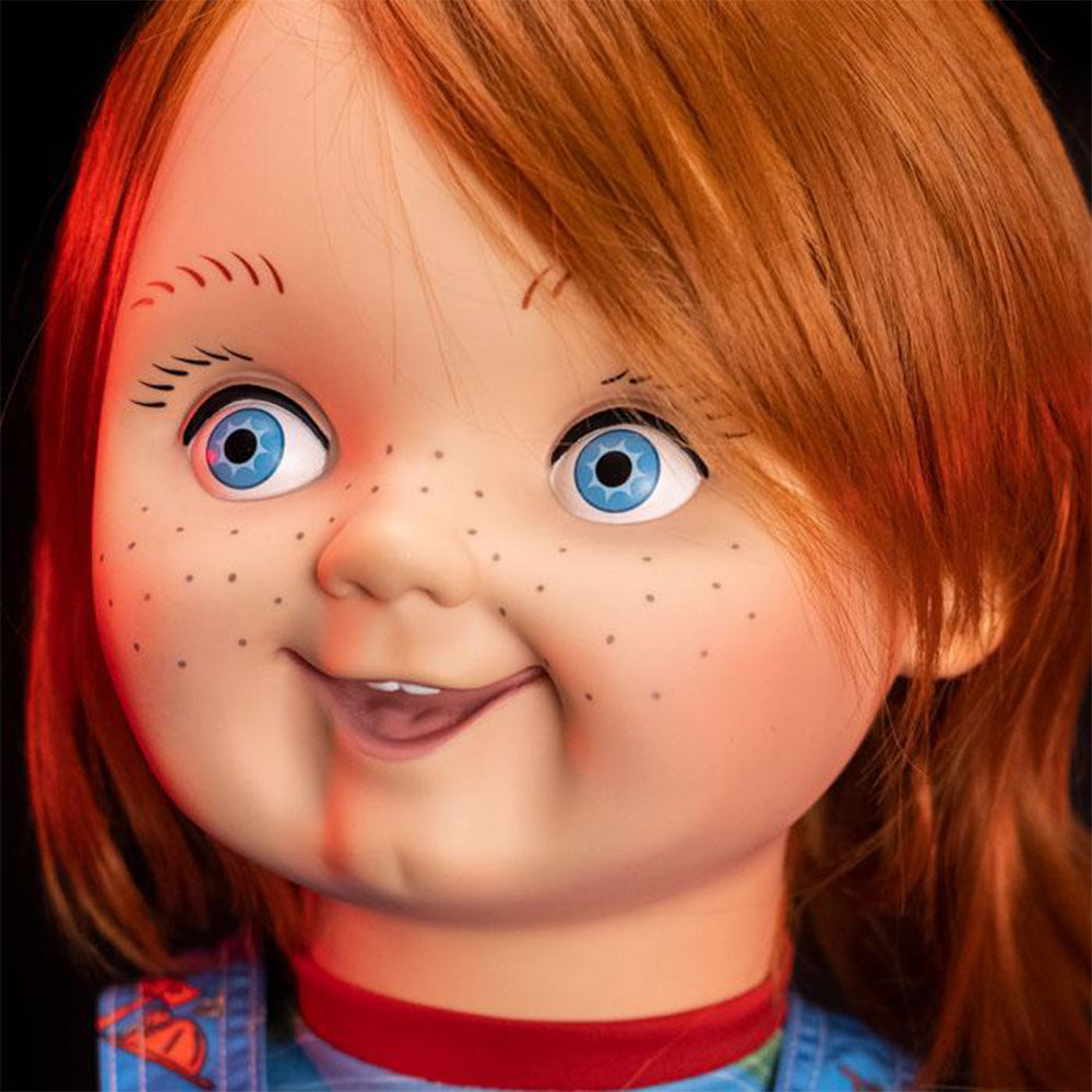 Childs Play Good Guy Chucky Trick Or Treat Studios Life Sized 1:1 Scale Doll – Child's Play, Trick or Treat Studios, 74 cm, 2023, brand new collector item, Uncanny Collectibles Dublin Ireland