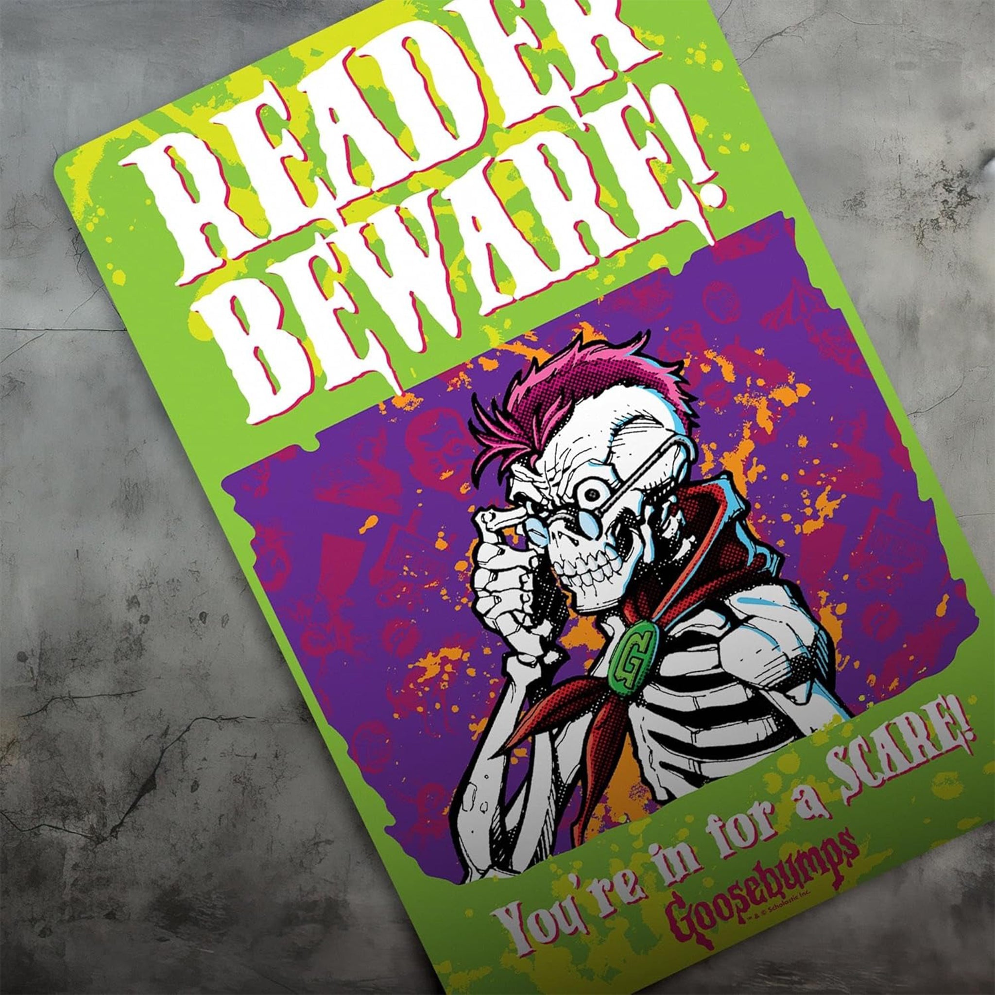 Trick or Treat Studios Goosebumps Reader Beware Metal Sign – photo 3 of 4
