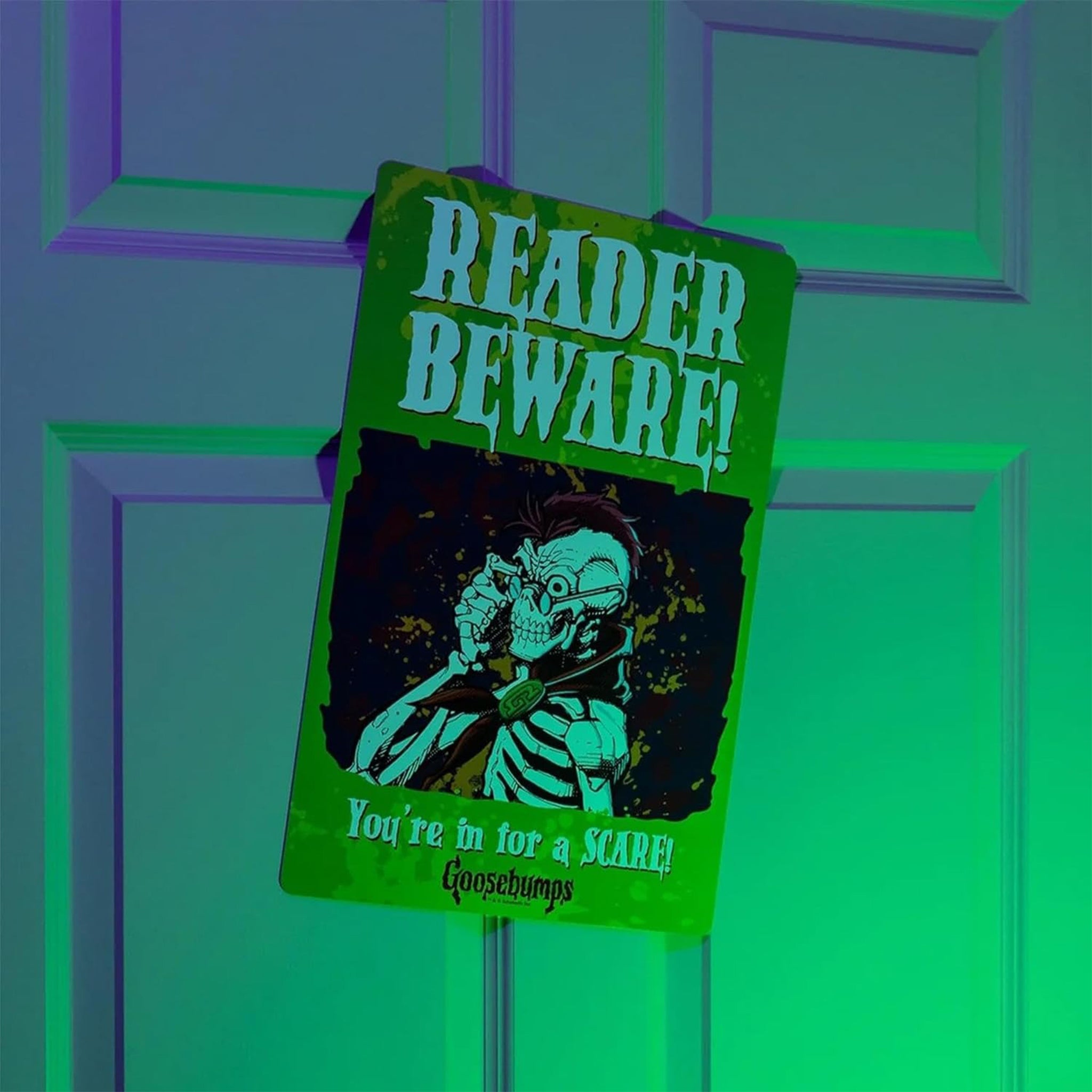 Trick or Treat Studios Goosebumps Reader Beware Metal Sign – photo 4 of 4