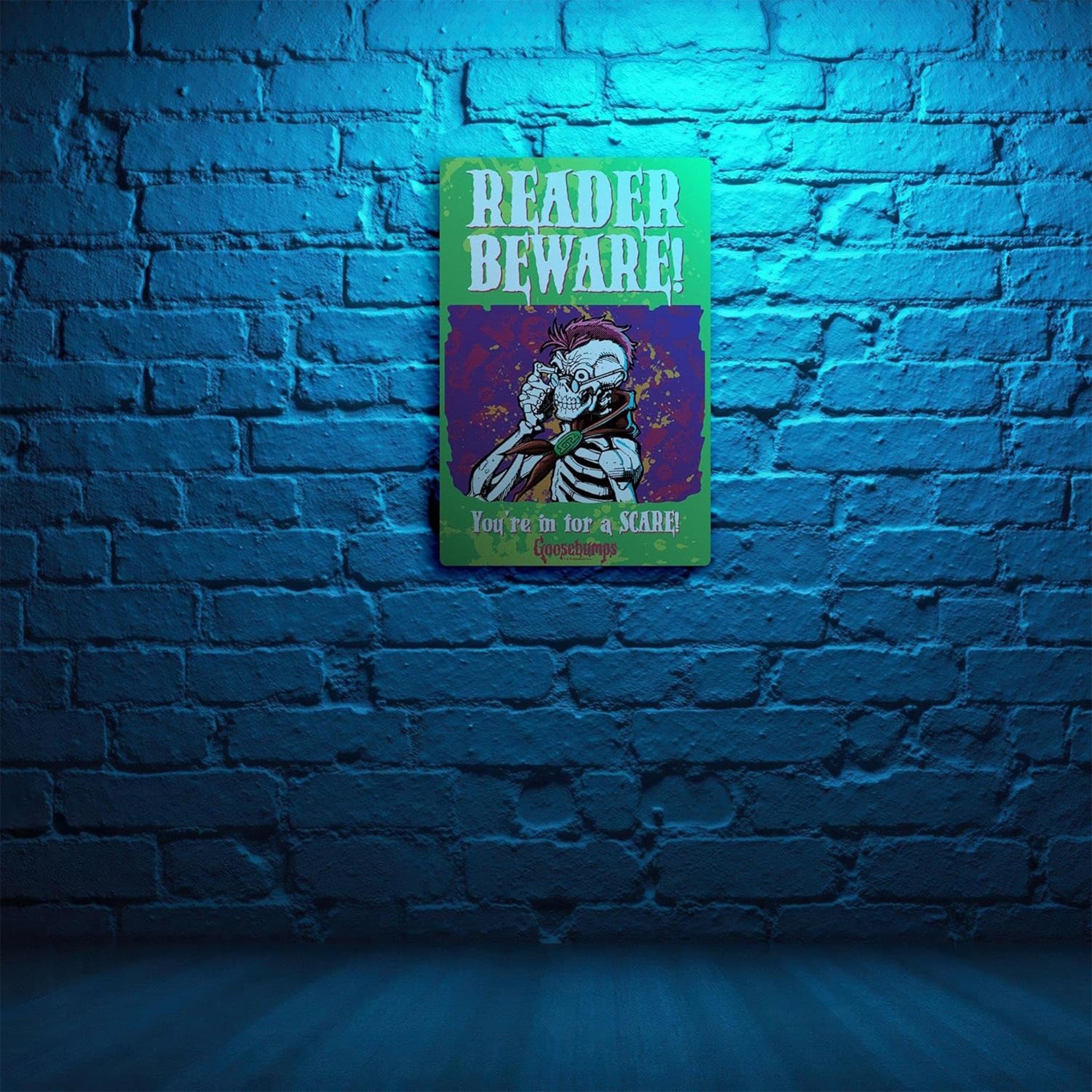 Trick or Treat Studios Goosebumps Reader Beware Metal Sign – photo 2 of 4