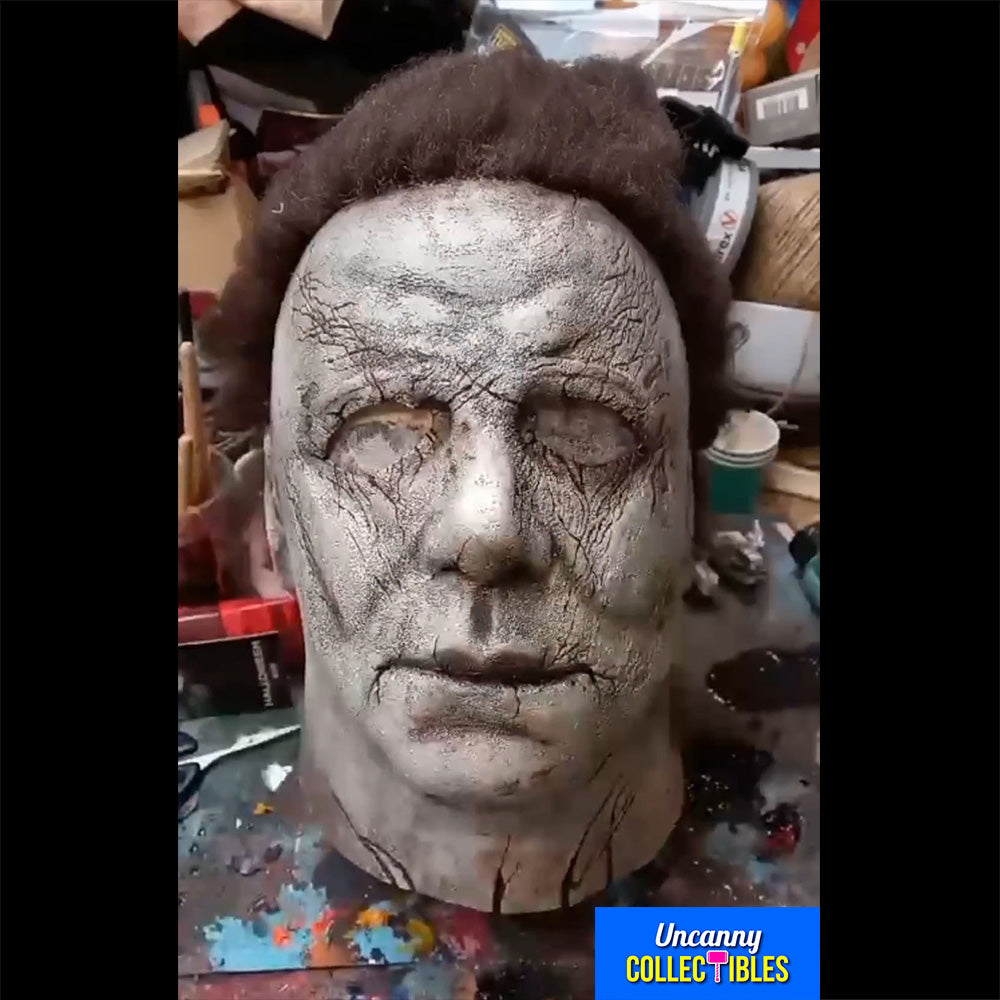 Halloween 2018 Michael Myers Trick or Treat Studios Full Head Latex Mask With Custom Paint Rehaul – Halloween, Trick or Treat Studios, 35 cm, 2024, brand new collector item, Uncanny Collectibles Dublin Ireland