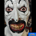 Terrifier Art the Clown Trick Or Treat Studios Full Head Latex Mask – Terrifier, Trick or Treat Studios, 35 cm, 2024, brand new collector item, Uncanny Collectibles Dublin Ireland