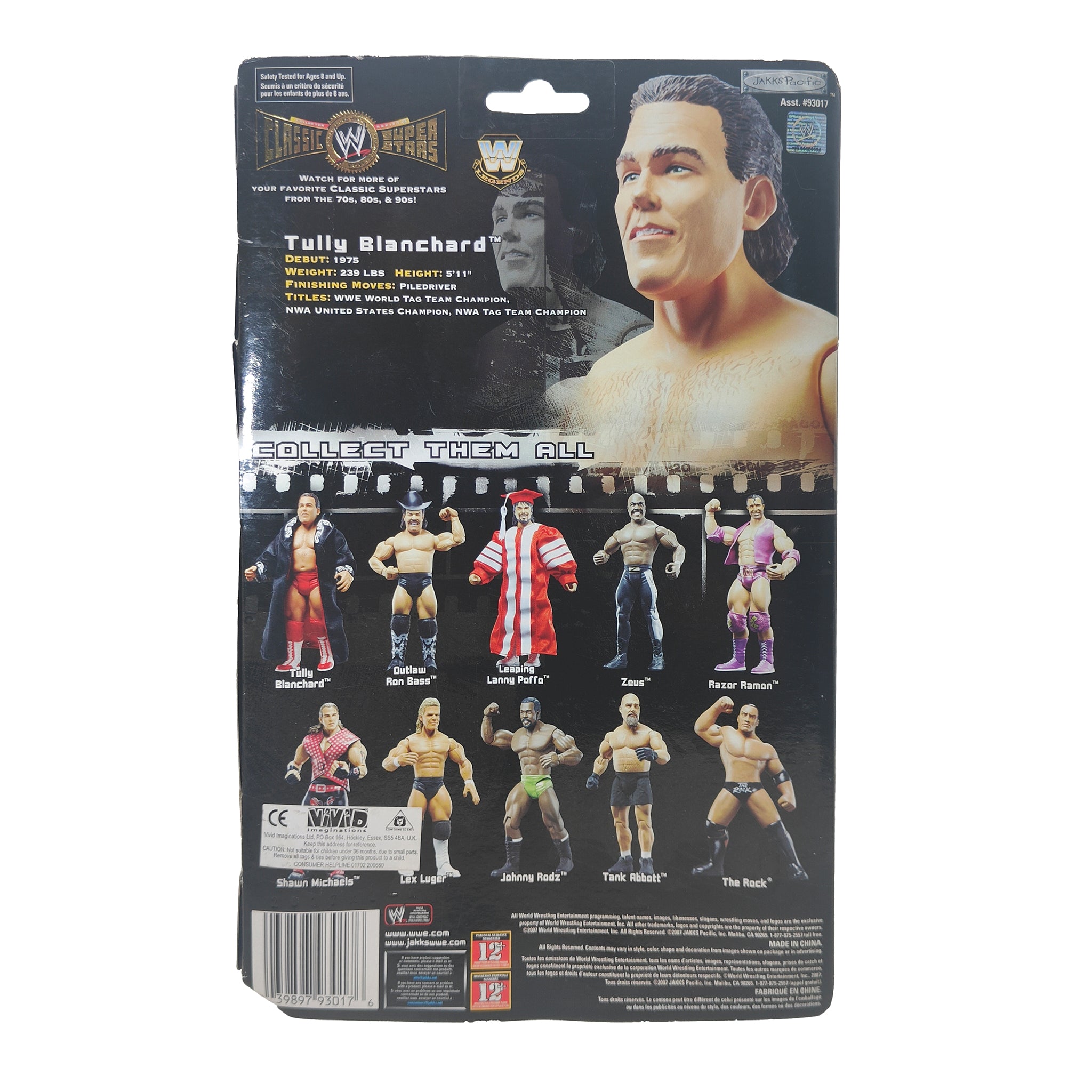 Tully Blanchard WWE Classic Superstars Series 15 Jakks Pacific Action Figure 2007 18cm – WWE, JAKKS Pacific, 18 cm, 2009, pre-owned collector piece, Uncanny Collectibles Dublin Ireland