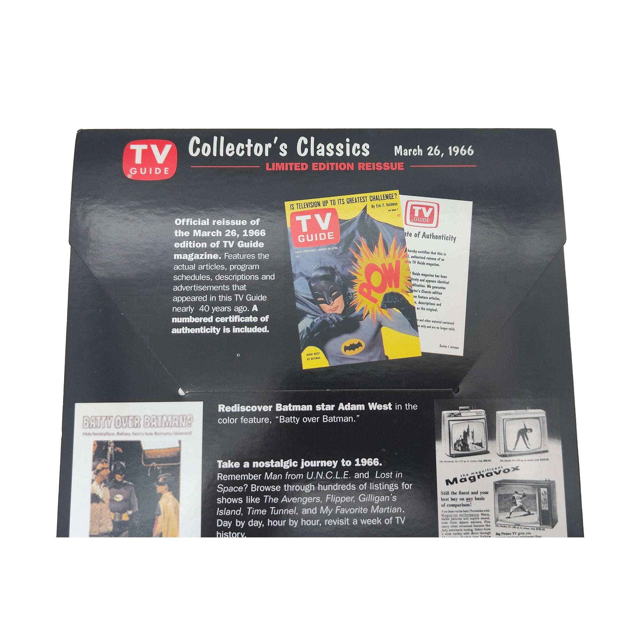TV Guide Collector's Classics Batman Adam West March 1966 Limited Edition Reissue – Batman, Vintage Brands, -, 1966, pre-owned collector piece, Uncanny Collectibles Dublin Ireland