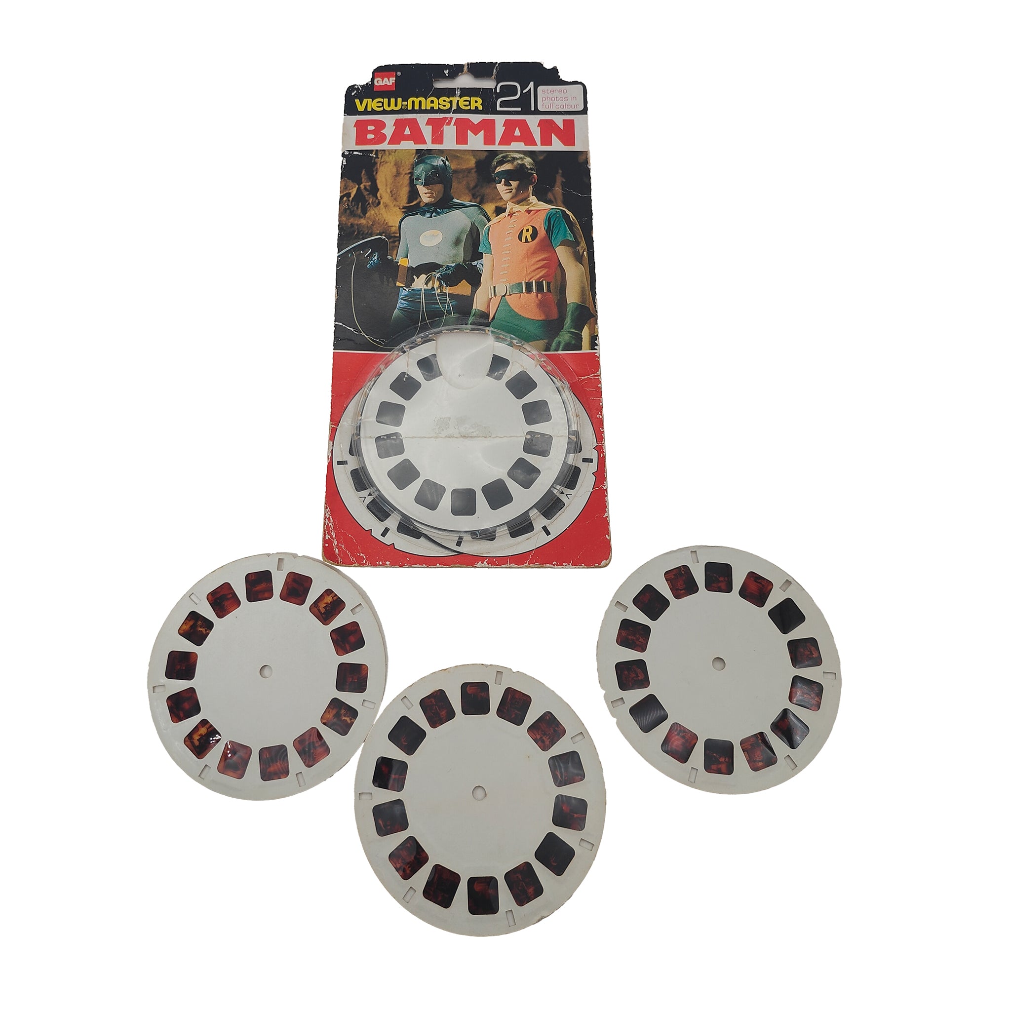 Tyco Industries Batman View-Master Bundle Reel Sets and 3D Viewer – Batman, Vintage Brands, 18 cm, pre-owned collector piece, Uncanny Collectibles Dublin Ireland