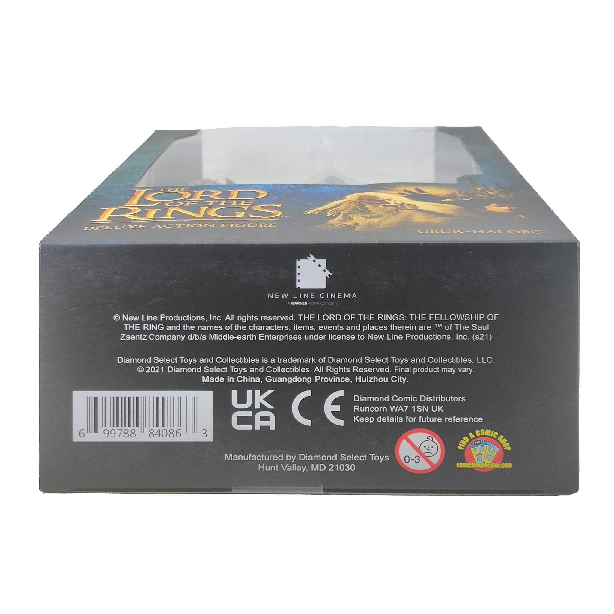 Uruk Hai Orc Lord Of The Rings Diamond Select Action Figure 2021 18cm – Lord of the Rings, Diamond Select Toys, 18 cm, 2021, pre-owned collector piece, Uncanny Collectibles Dublin Ireland