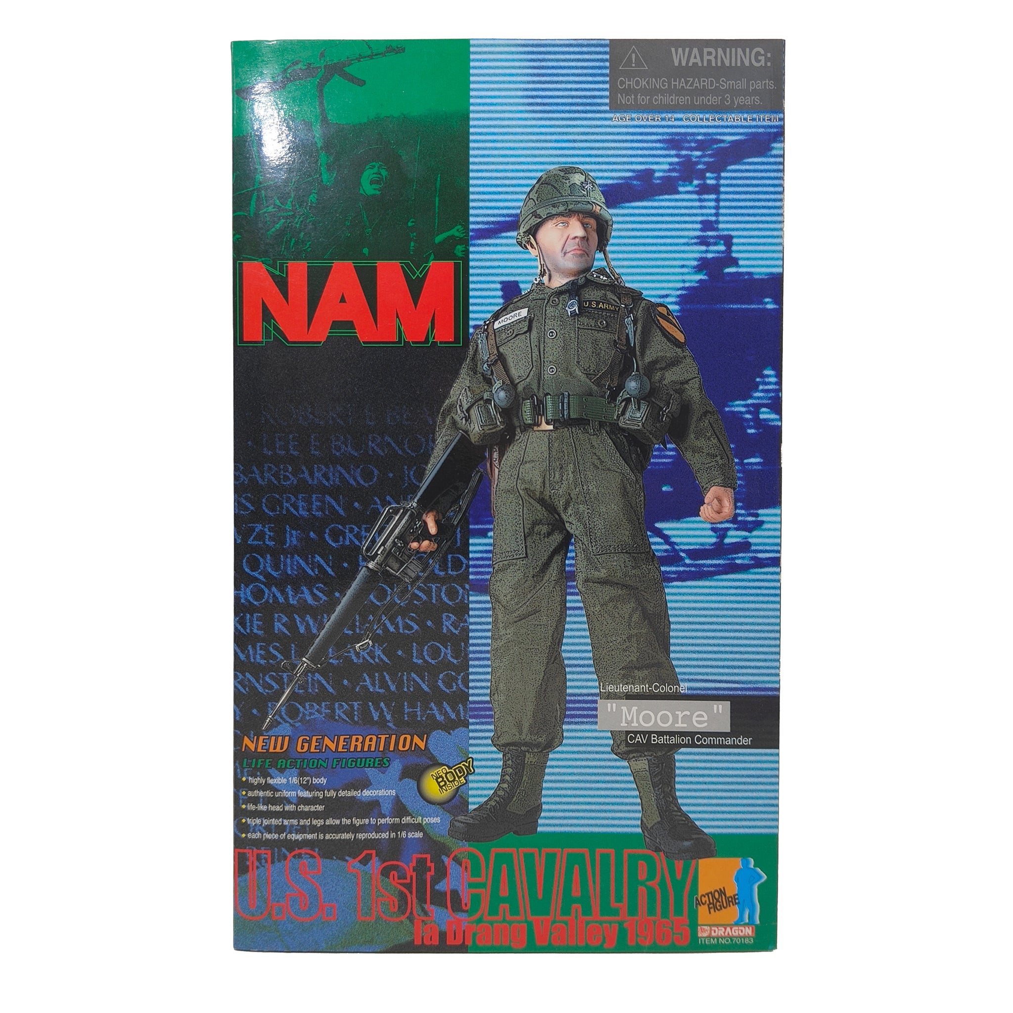 NAM La Drang Valley 1965 US 1st Cavalry Lt-Colonel Moore CAV Battalion Commander 1:6 Dragon Models Action Figure 30cm – Military, Vintage Brands, 30 cm, 2002, pre-owned collector piece, Uncanny Collectibles Dublin Ireland