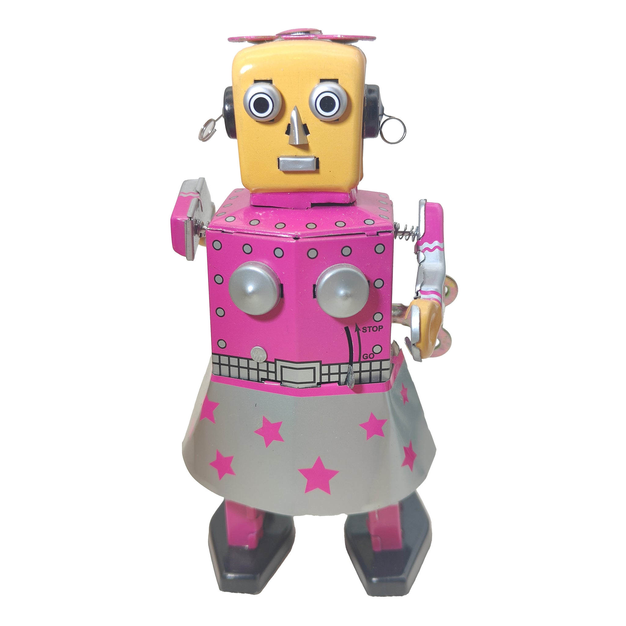 Venus Female Wind-Up Tin Robot Collector's Edition Pink 2011 14cm – Movie Icons & Heroes, Vintage Brands, 14 cm, 2011, pre-owned collector piece, Uncanny Collectibles Dublin Ireland