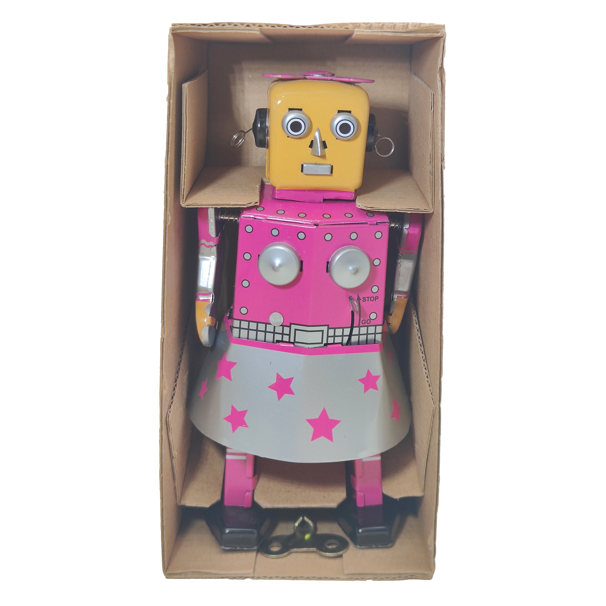 Venus Female Wind-Up Tin Robot Collector's Edition Pink 2011 14cm – Movie Icons & Heroes, Vintage Brands, 14 cm, 2011, pre-owned collector piece, Uncanny Collectibles Dublin Ireland