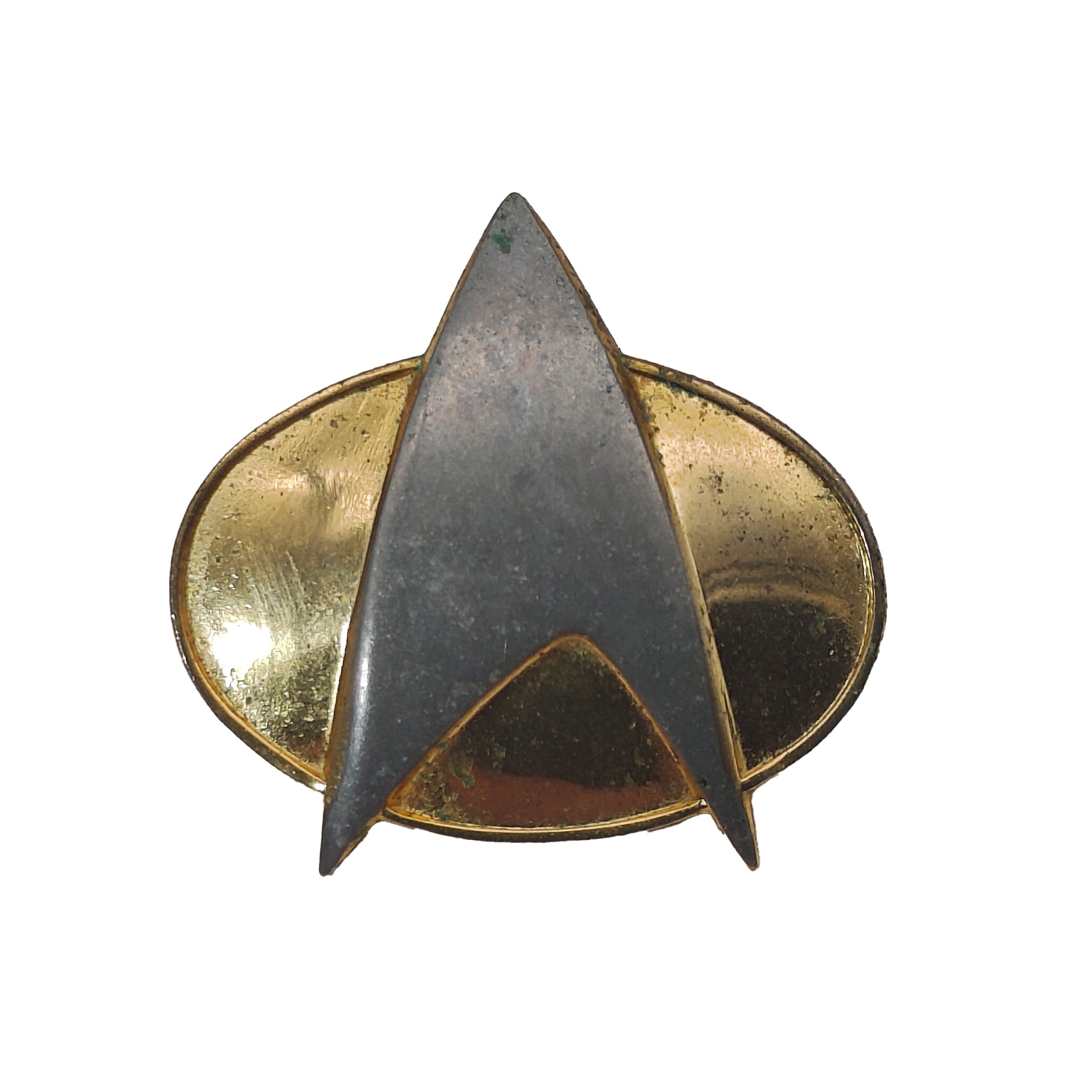 Vintage Star Trek The Next Generation Combadge Pin PPC 1988 – TV Icons & Heroes, Vintage Brands, 2 cm, 1988, pre-owned collector piece, Uncanny Collectibles Dublin Ireland