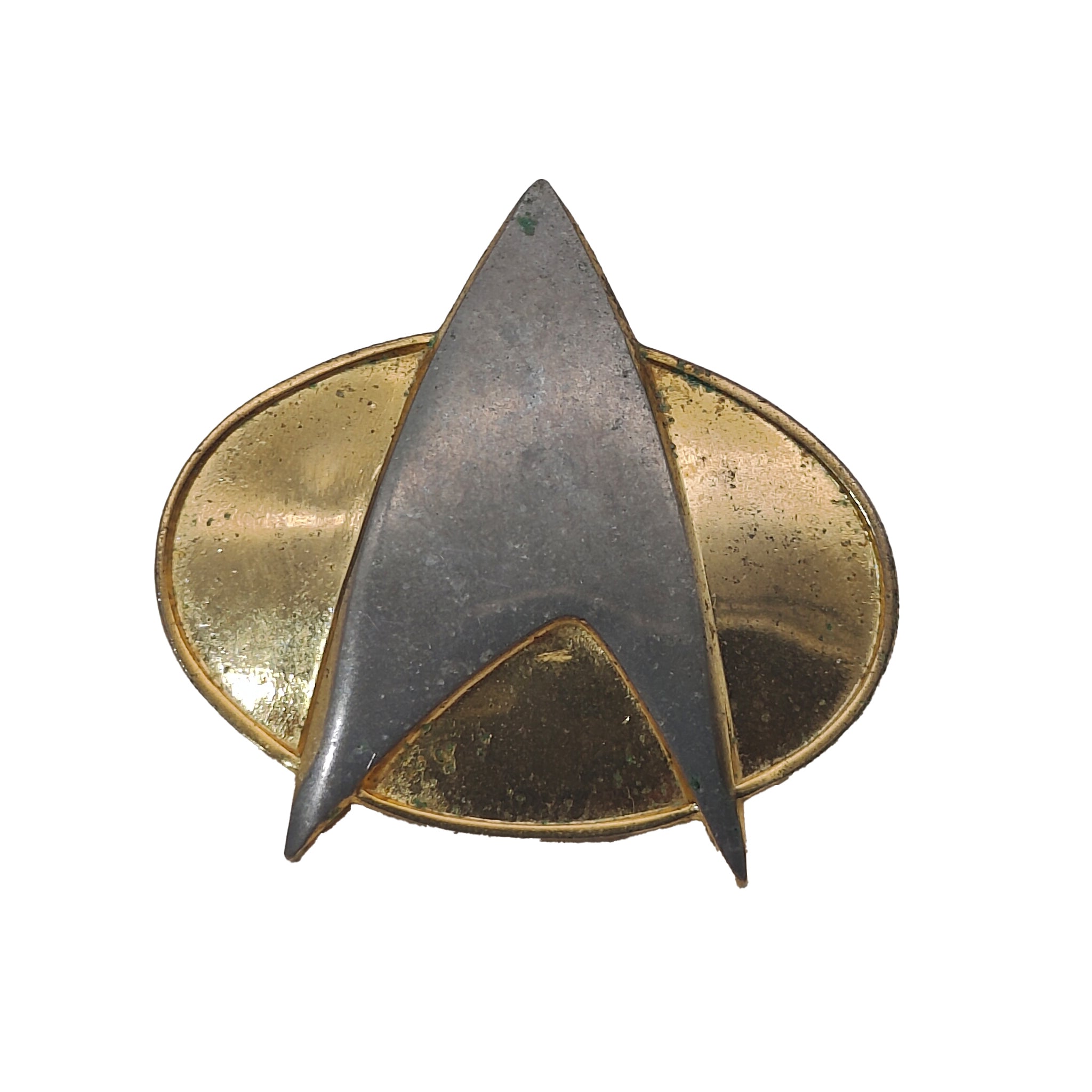 Vintage Star Trek The Next Generation Combadge Pin PPC 1988 – TV Icons & Heroes, Vintage Brands, 2 cm, 1988, pre-owned collector piece, Uncanny Collectibles Dublin Ireland