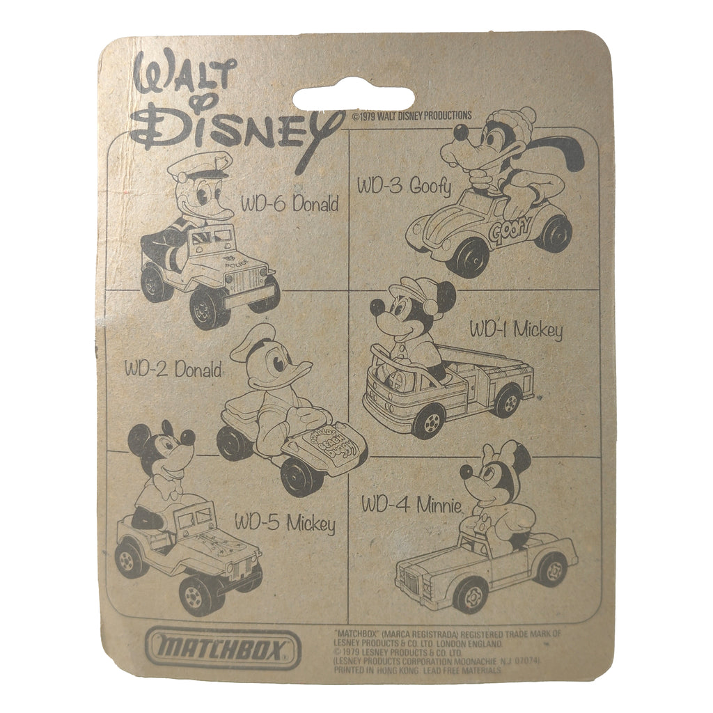 Walt Disney Bundle Of 4 Donald Duck Goofy Jiminy Cricket Matchbox 1979 Diecast Cars – Movie Icons & Heroes, Matchbox, 7 cm, 1979, pre-owned collector piece, Uncanny Collectibles Dublin Ireland