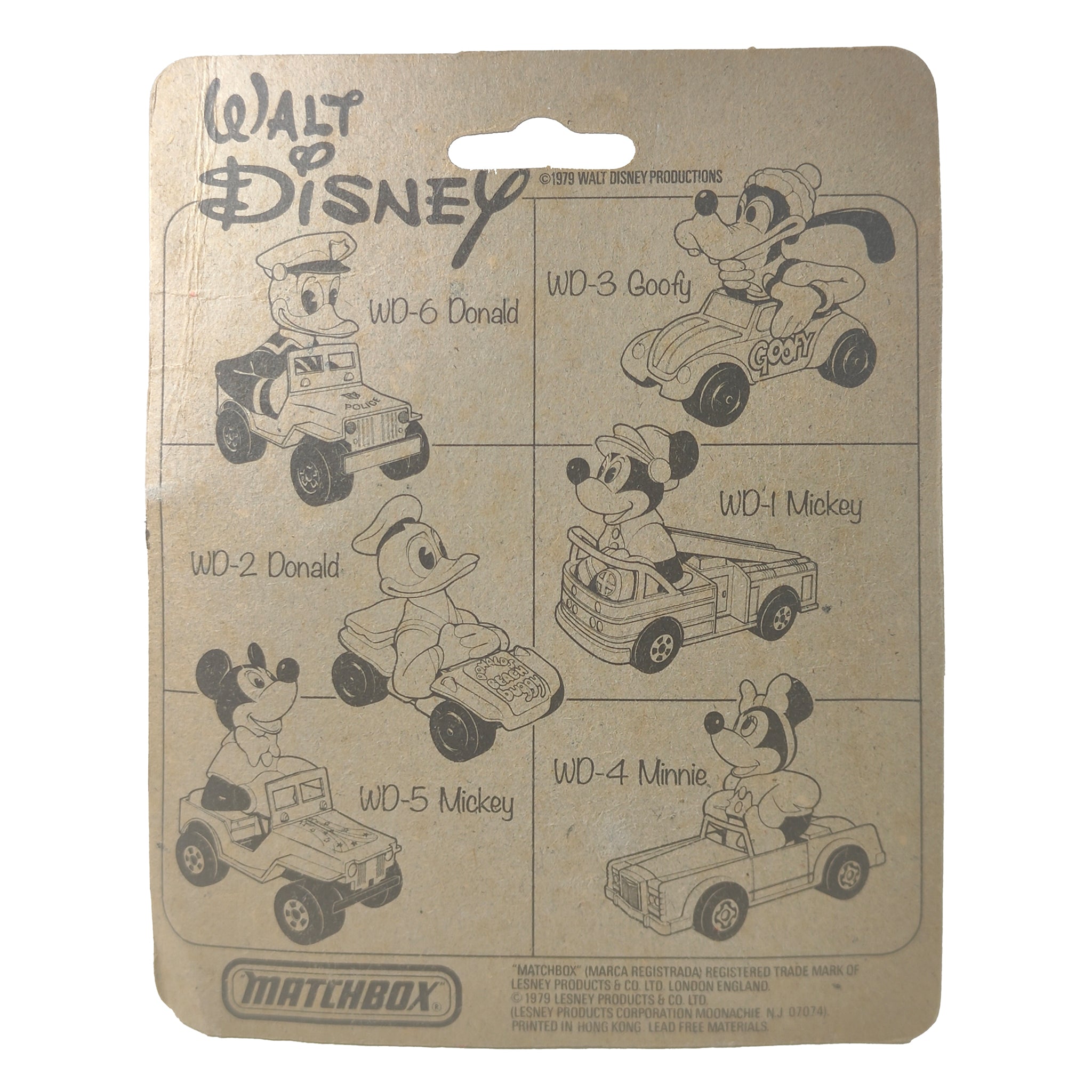 Walt Disney Bundle Of 4 Donald Duck Goofy Jiminy Cricket Matchbox 1979 Diecast Cars – Movie Icons & Heroes, Matchbox, 7 cm, 1979, pre-owned collector piece, Uncanny Collectibles Dublin Ireland