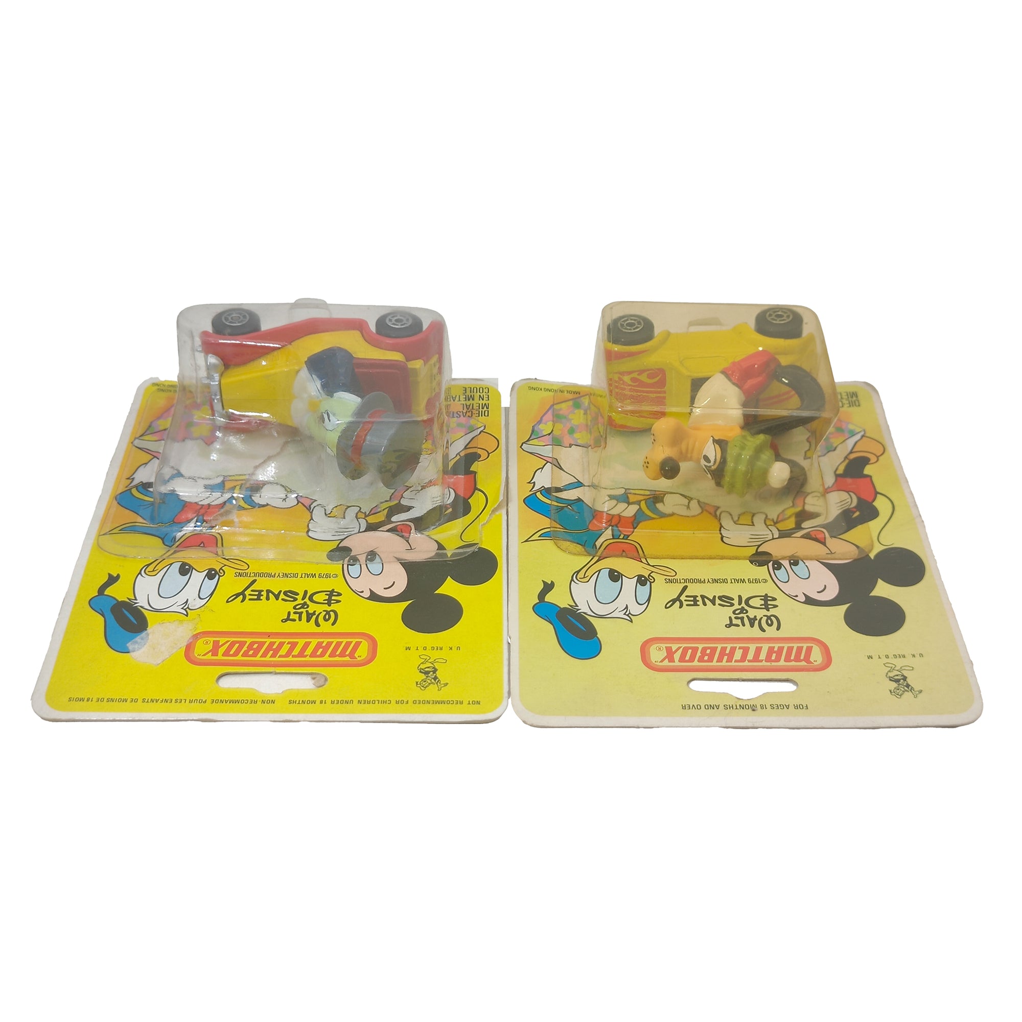 Walt Disney Bundle Of 4 Donald Duck Goofy Jiminy Cricket Matchbox 1979 Diecast Cars