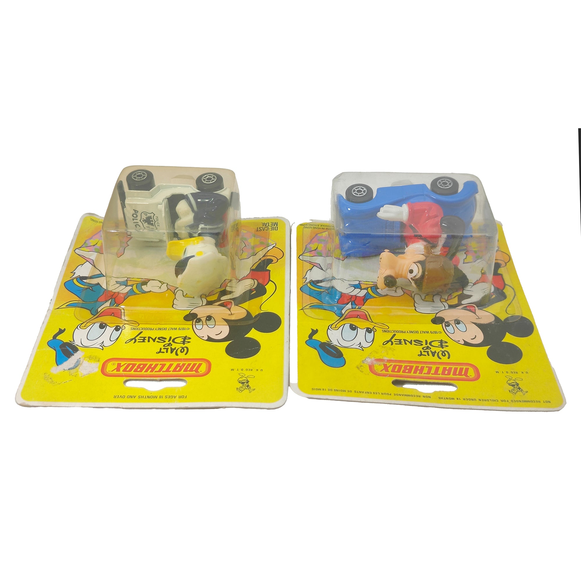 Walt Disney Bundle Of 4 Donald Duck Goofy Jiminy Cricket Matchbox 1979 Diecast Cars