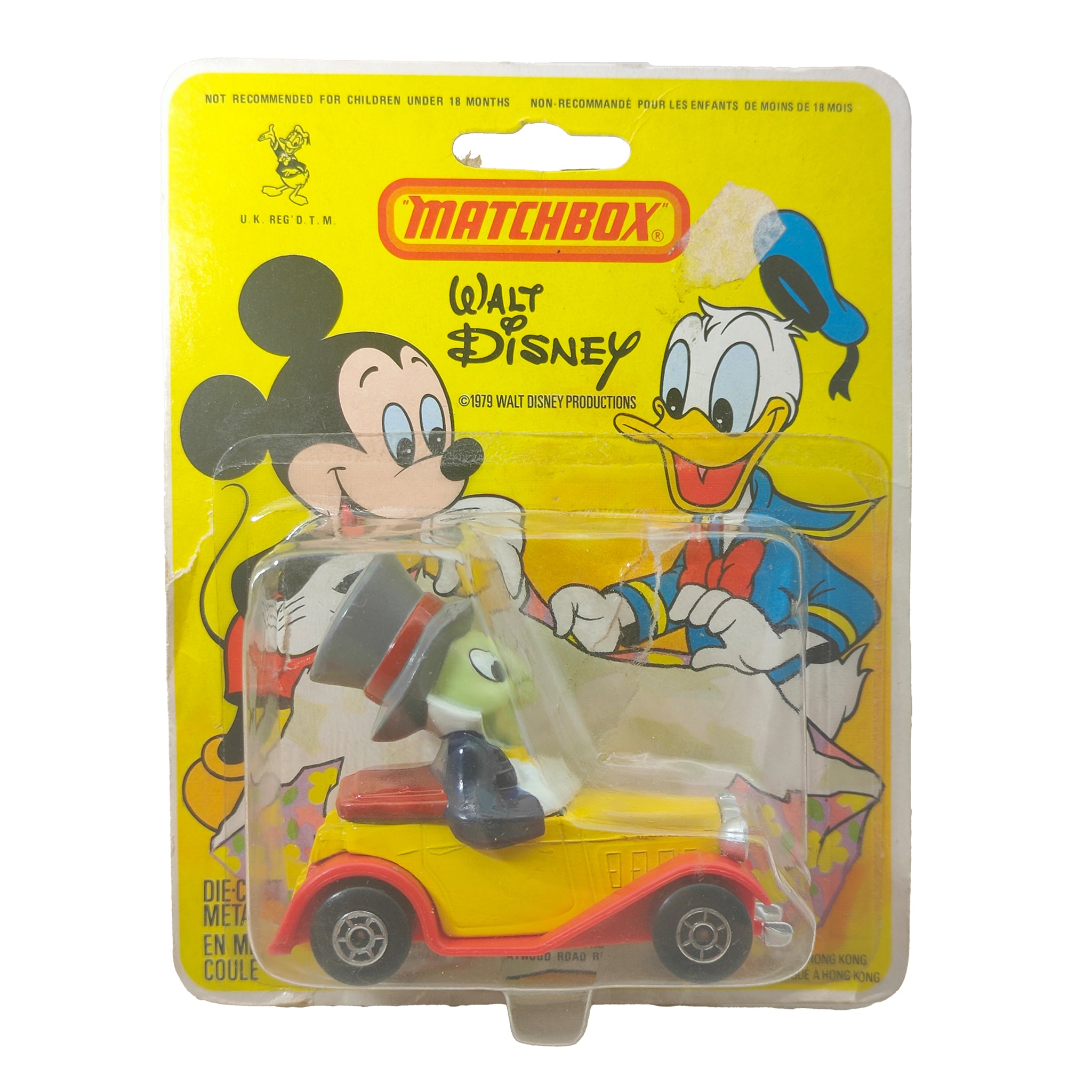 Walt Disney Bundle Of 4 Donald Duck Goofy Jiminy Cricket Matchbox 1979 Diecast Cars – Movie Icons & Heroes, Matchbox, 7 cm, 1979, pre-owned collector piece, Uncanny Collectibles Dublin Ireland