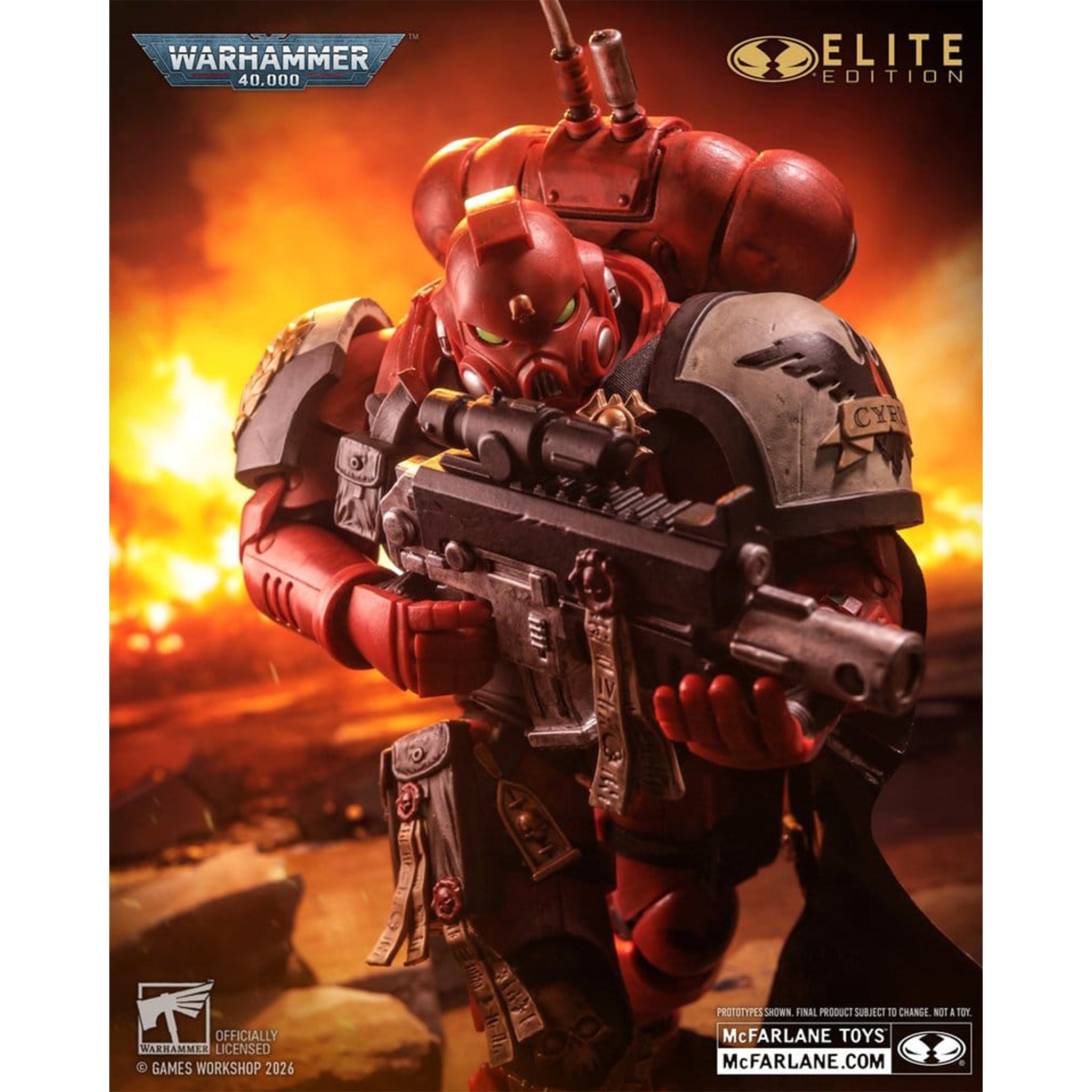 Warhammer 40000 Dawn of War 4 Captain Cyrus McFarlane Toys Action Figure Elite Edition – Warhammer 40k, McFarlane Toys, 20 cm, brand new collector item, Uncanny Collectibles Dublin Ireland