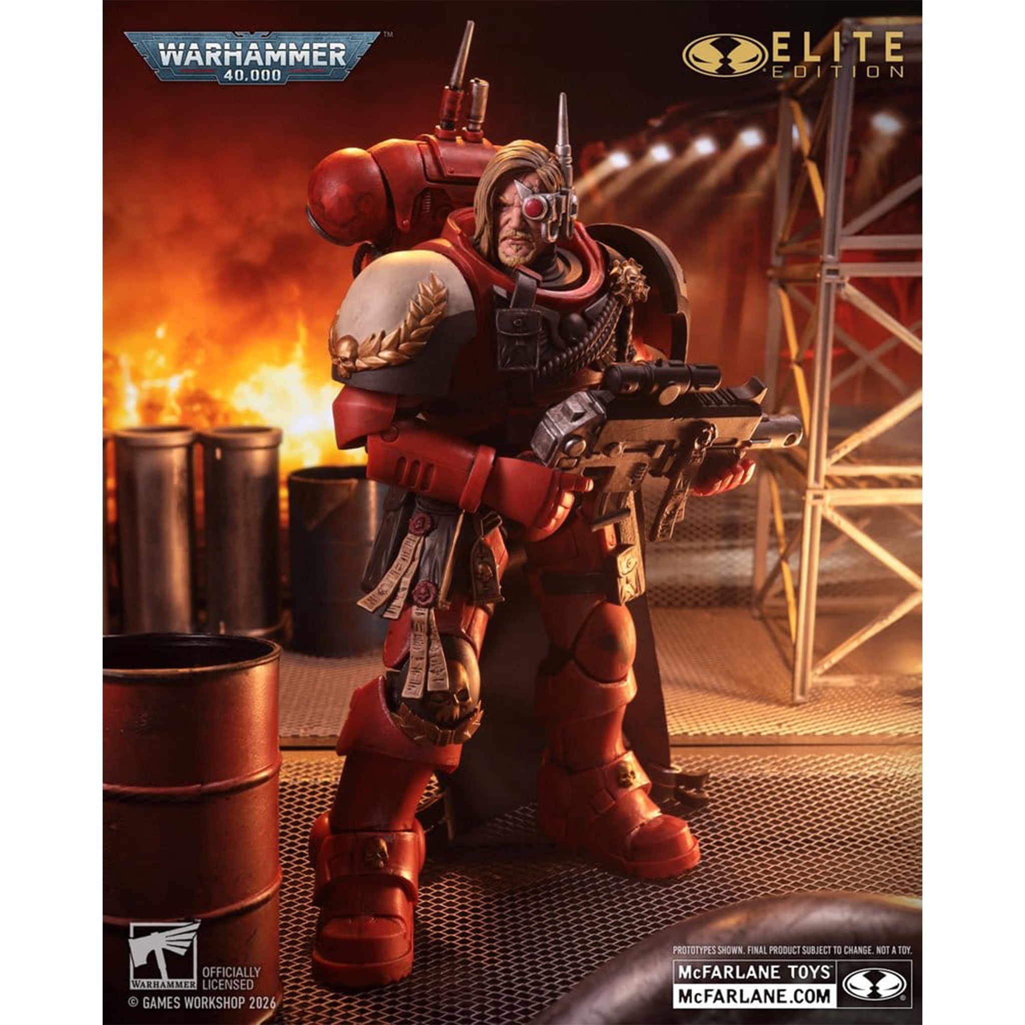 Warhammer 40000 Dawn of War 4 Captain Cyrus McFarlane Toys Action Figure Elite Edition – Warhammer 40k, McFarlane Toys, 20 cm, brand new collector item, Uncanny Collectibles Dublin Ireland