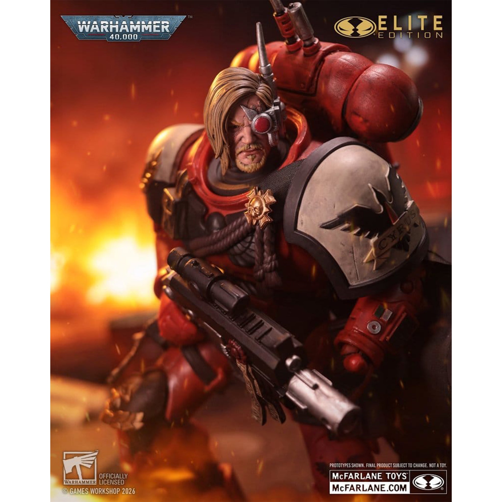 Warhammer 40000 Dawn of War 4 Captain Cyrus McFarlane Toys Action Figure Elite Edition – Warhammer 40k, McFarlane Toys, 20 cm, brand new collector item, Uncanny Collectibles Dublin Ireland
