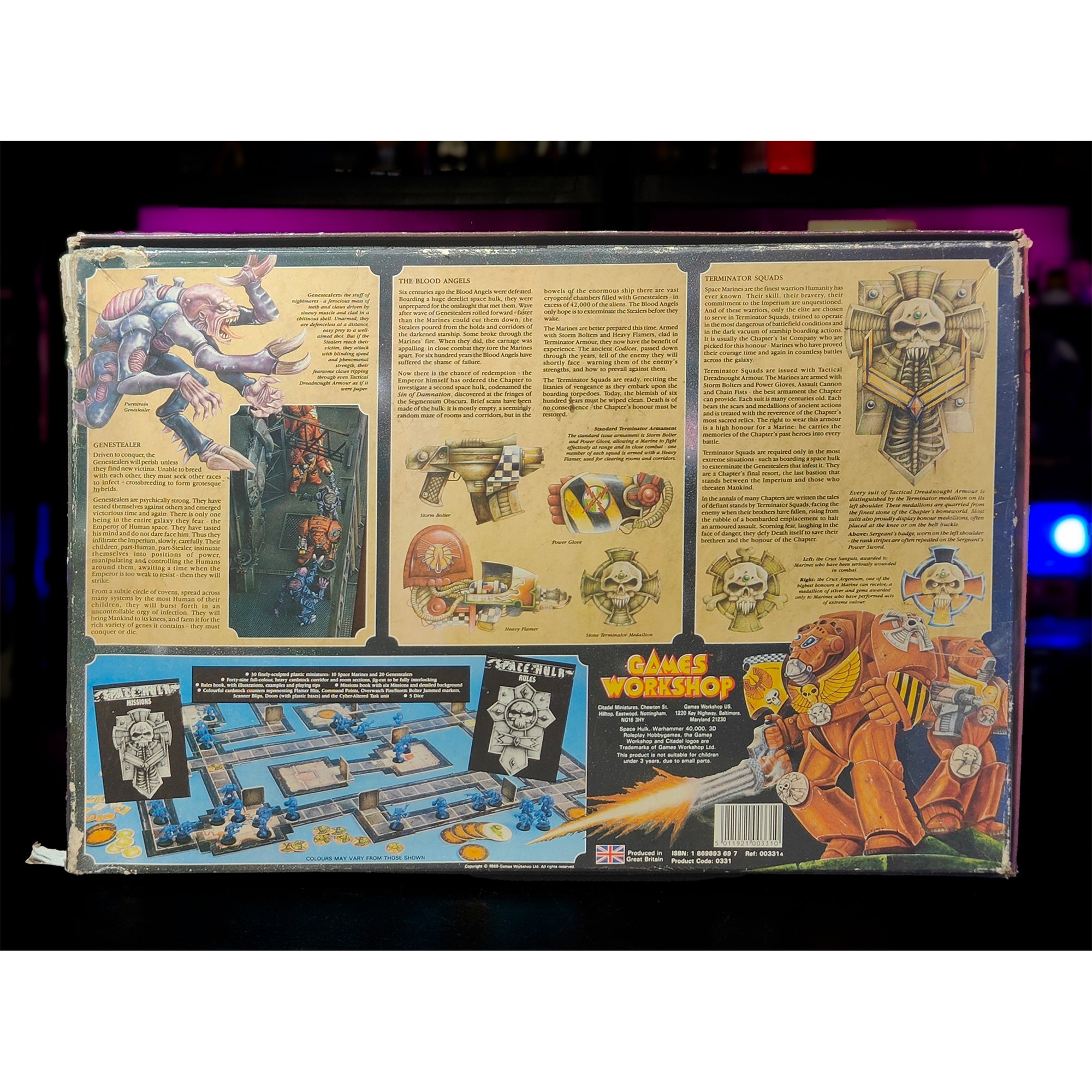 Warhammer Space Hulk 1st Edition Games Workshop 1989 003314 Incomplete