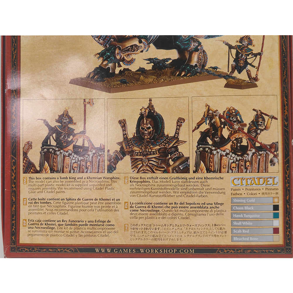 Warhammer Tomb Kings Khemrian Warsphinx Necrosphinx Games Workshop 2009  94-09