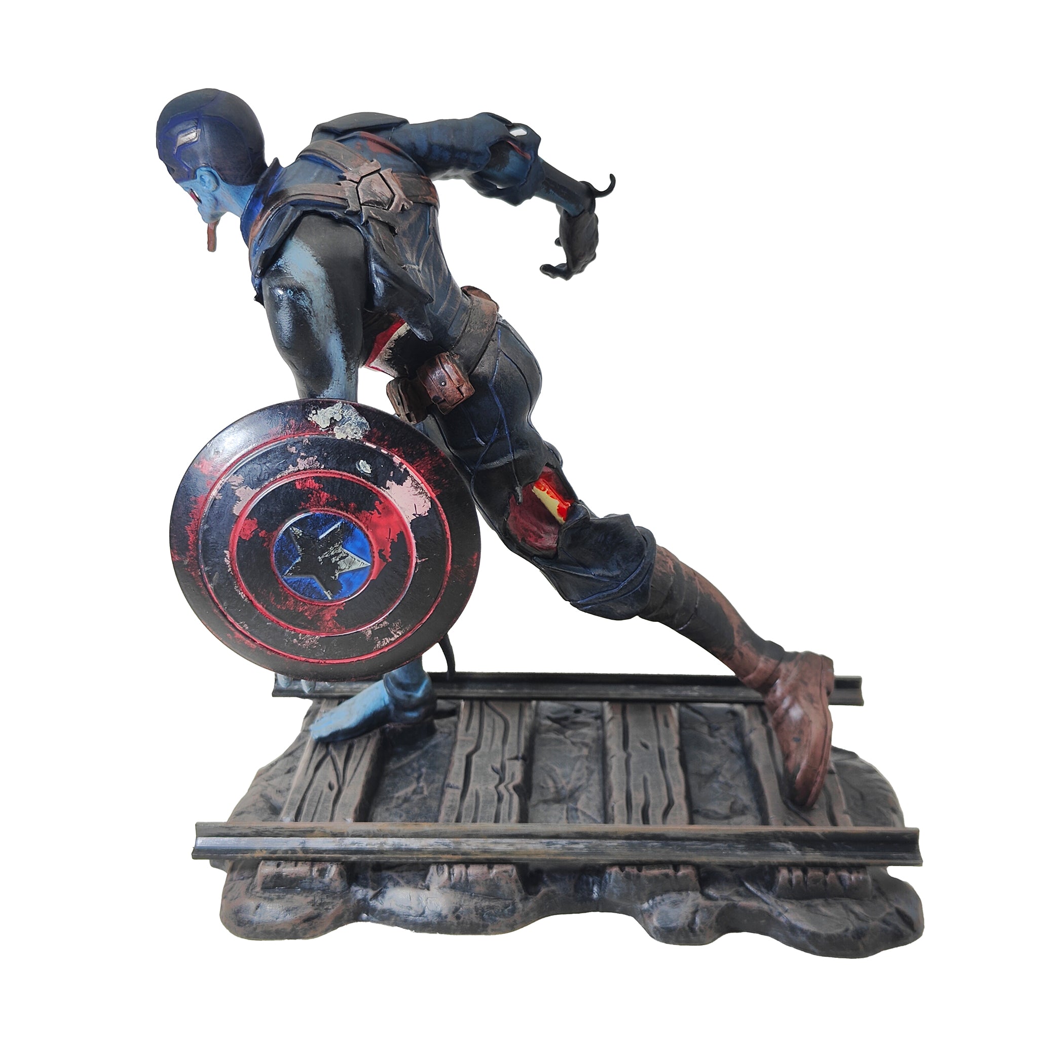 What If Zombie Captain America Diamond Select Gallery Diorama Statue 2022 23cm – Avengers, Diamond Select Toys, 23 cm, 2022, pre-owned collector piece, Uncanny Collectibles Dublin Ireland