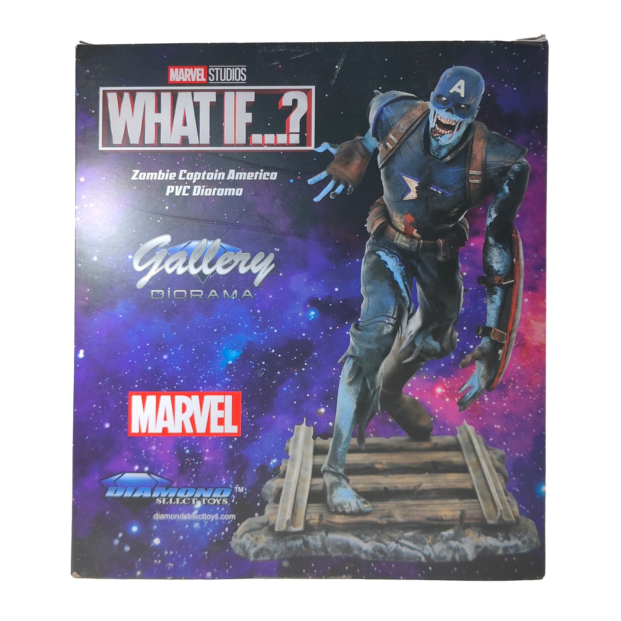 What If Zombie Captain America Diamond Select Gallery Diorama Statue 2022 23cm – Avengers, Diamond Select Toys, 23 cm, 2022, pre-owned collector piece, Uncanny Collectibles Dublin Ireland