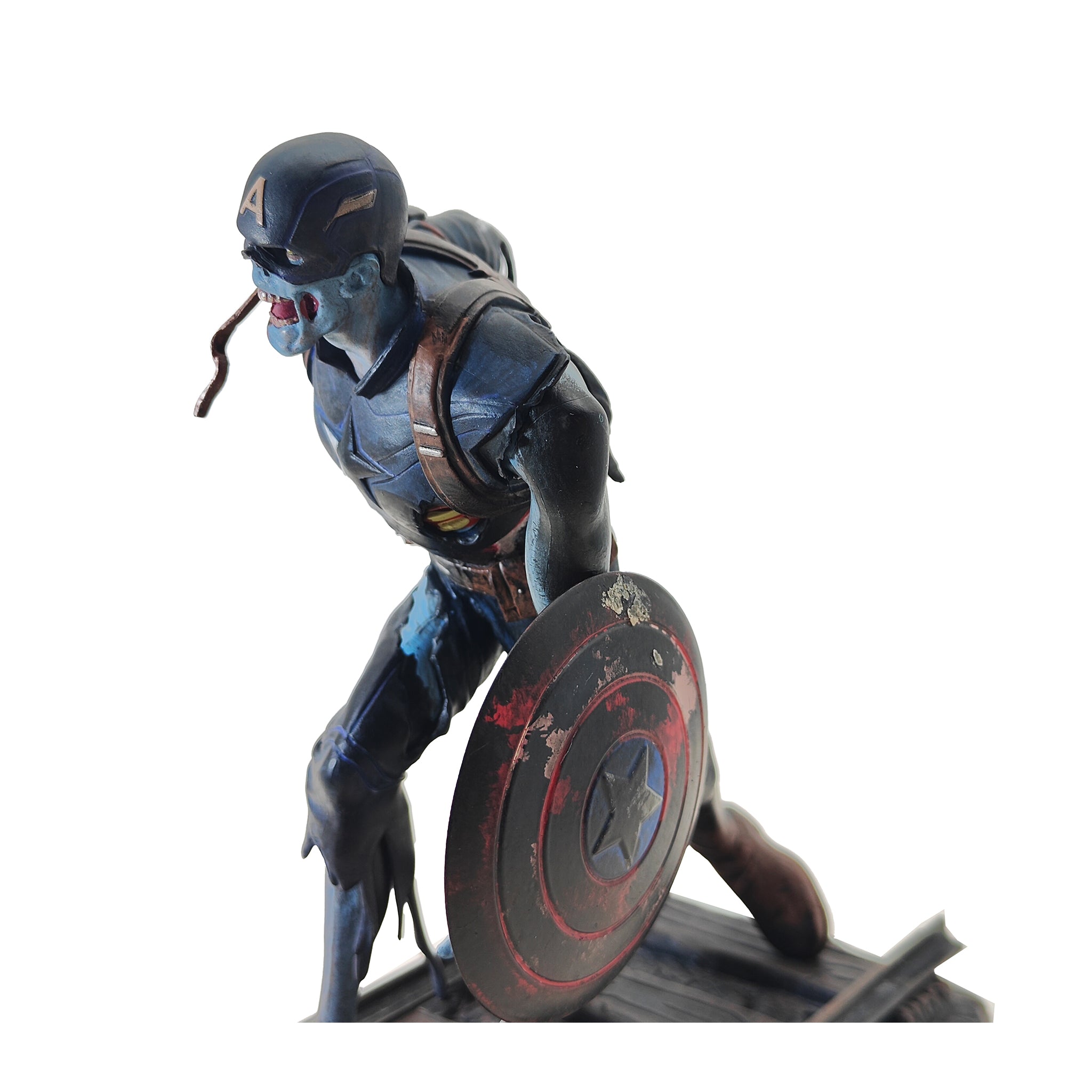 What If Zombie Captain America Diamond Select Gallery Diorama Statue 2022 23cm – Avengers, Diamond Select Toys, 23 cm, 2022, pre-owned collector piece, Uncanny Collectibles Dublin Ireland