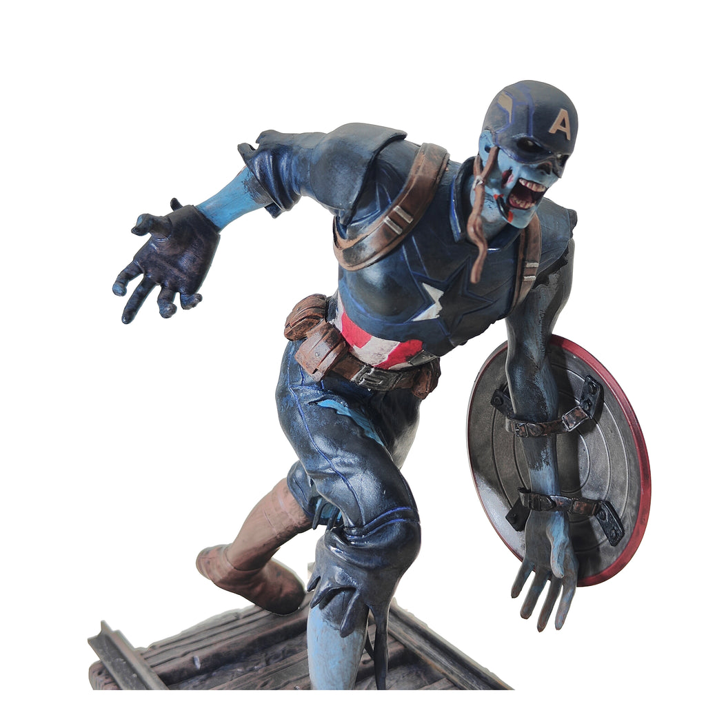 What If Zombie Captain America Diamond Select Gallery Diorama Statue 2022 23cm – Avengers, Diamond Select Toys, 23 cm, 2022, pre-owned collector piece, Uncanny Collectibles Dublin Ireland