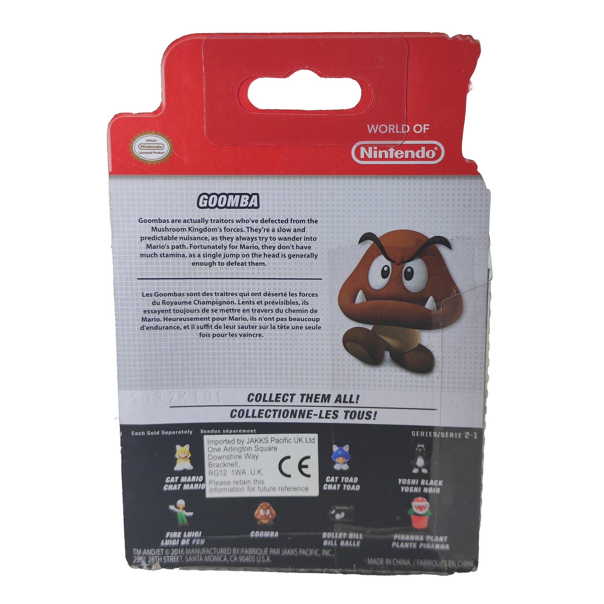 World Of Nintendo Goomba Jakks Pacific Mini Figure 2016  4cm